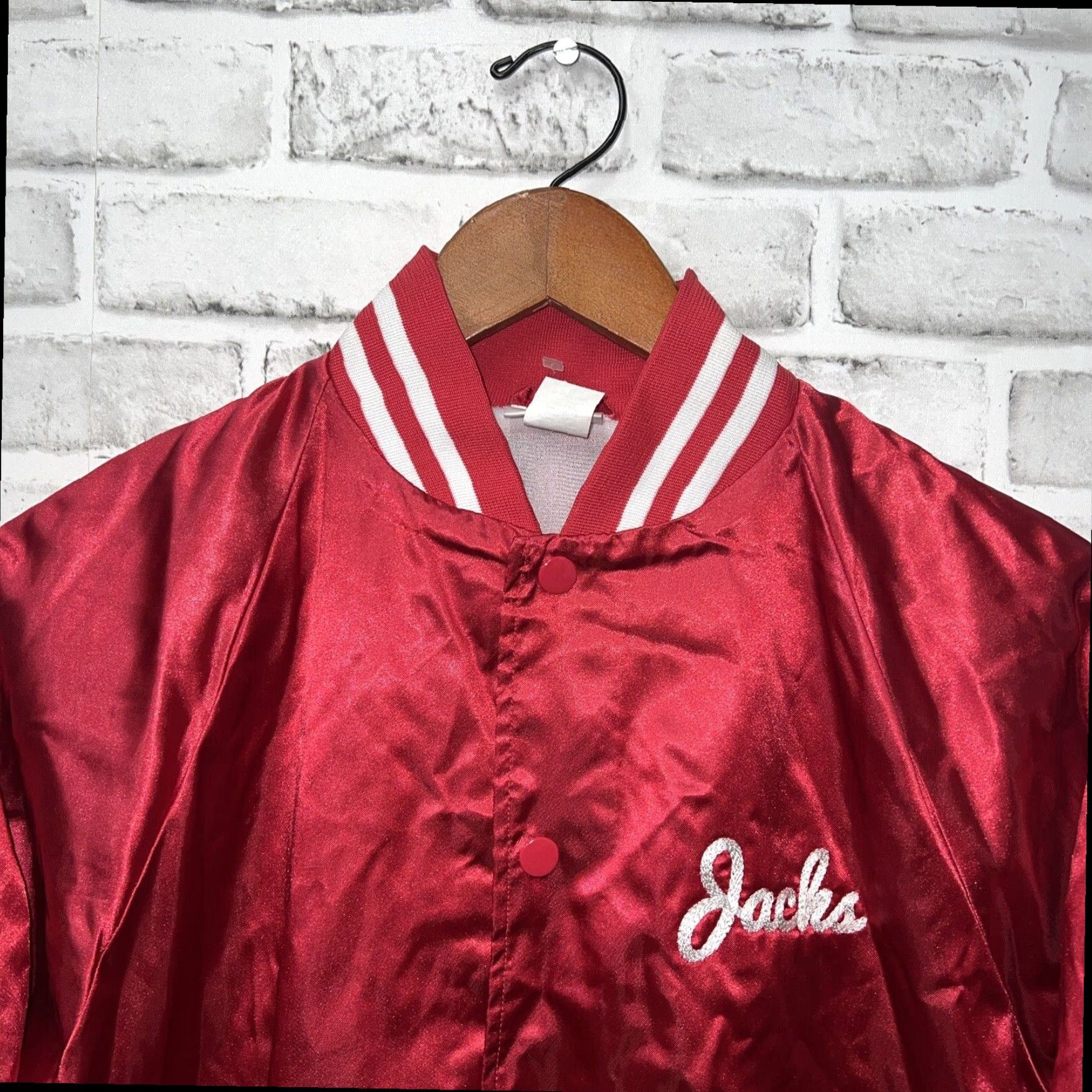 Vintage VINTAGE Jacks Surfboards Red Satin Snap Button Jacket Mens Medium Size US M / EU 48-50 / 2 - 2 Thumbnail