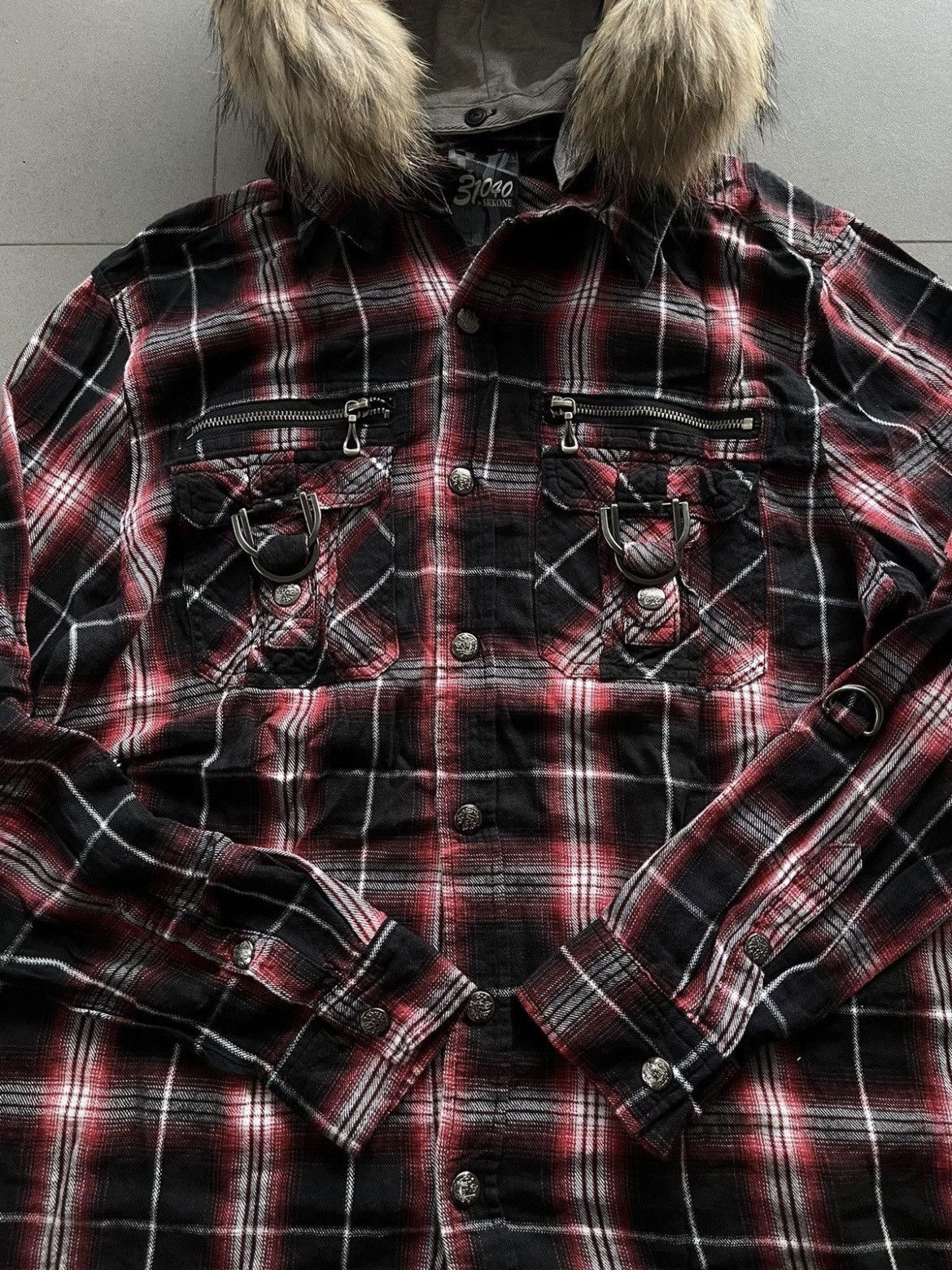 14th Addiction Japanese 31040=Skkone Double Layer Fur Gothic Punk Vkei Size US L / EU 52-54 / 3 - 6 Thumbnail