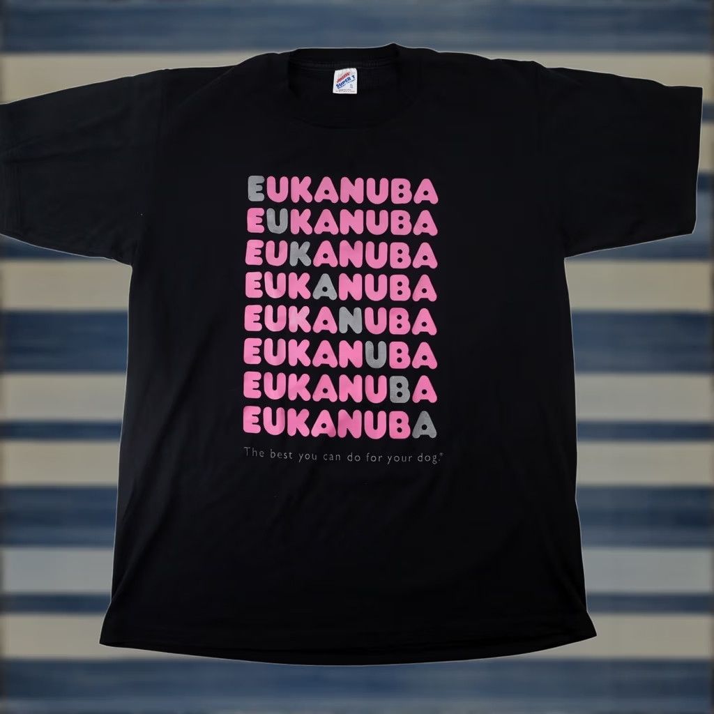 Vintage VINTAGE Eukanuba Dog Food Graphic Advertisement T Shirt Shirt XL Men Black 9/10 21"x30" Jerzee Super T Size US XL / EU 56 / 4 - 1 Thumbnail