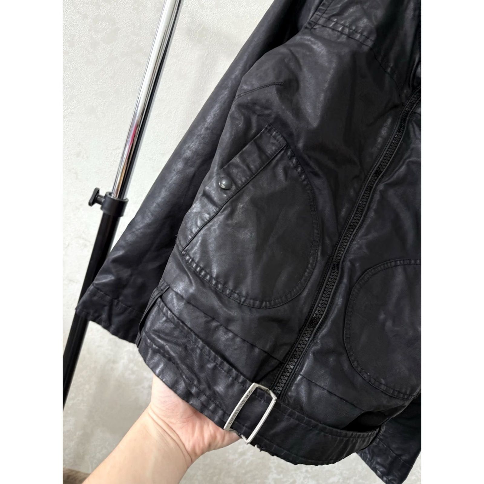 Diesel DIESEL LEATHER JACKET BLACK WOMEN’S VINTAGE STYLE MOTORCYCLE Jacket M Size M / US 6-8 / IT 42-44 - 7 Thumbnail
