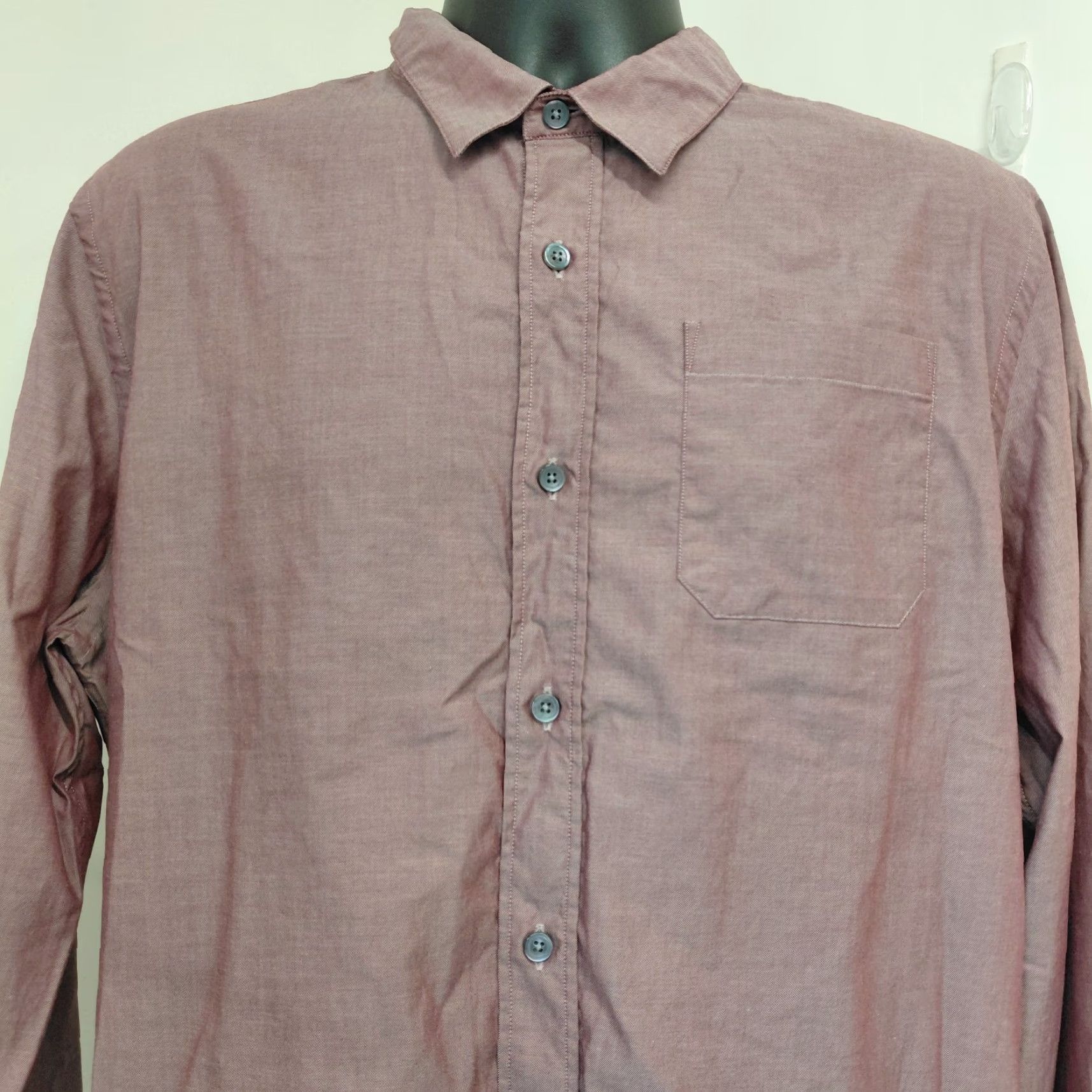 Parker Parker Dusseau Shirt Men's XL Red Wool Blend Button Up Long Sleeve Pocket Button-Up Size US XL / EU 56 / 4 - 2 Thumbnail