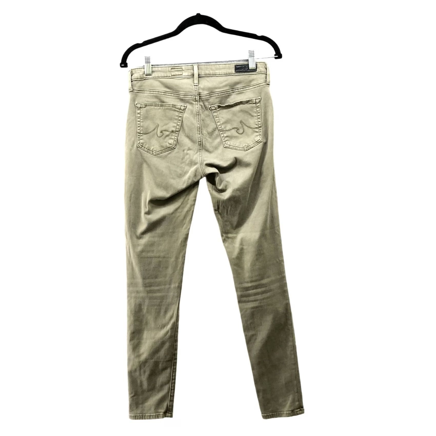 Olive AG Adriano Goldschmied Legging Ankle Super Skinny Jean Womens Sz 27 Olive Green Size 27" / US 4 / IT 40 - 2 Thumbnail