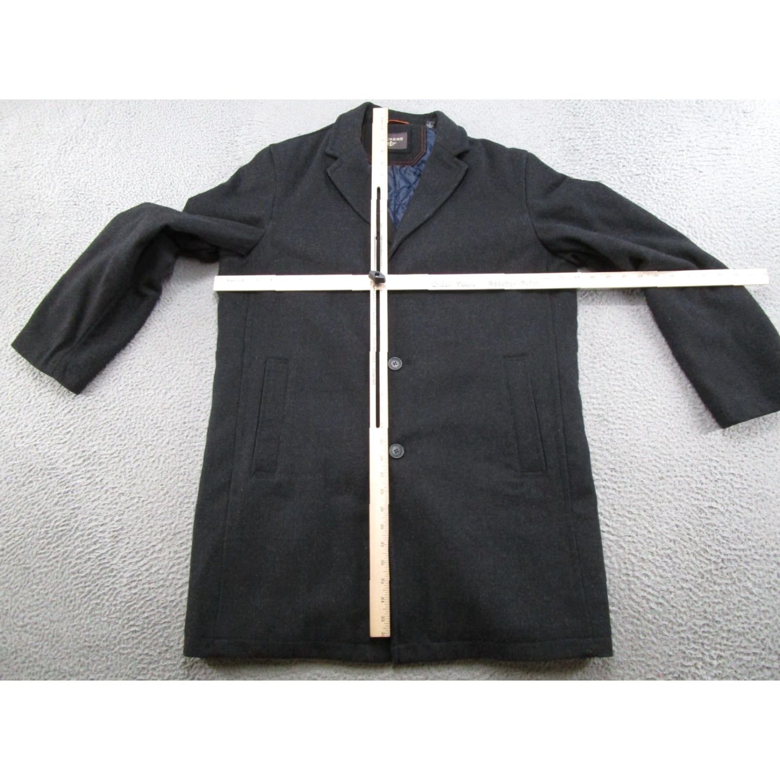 Dockers DOCKERS Jacket Overcoat Men L Wool Black Lined Button Casual Winter Fall 2+ items ship .99 Mens Size US L / EU 52-54 / 3 - 5 Thumbnail