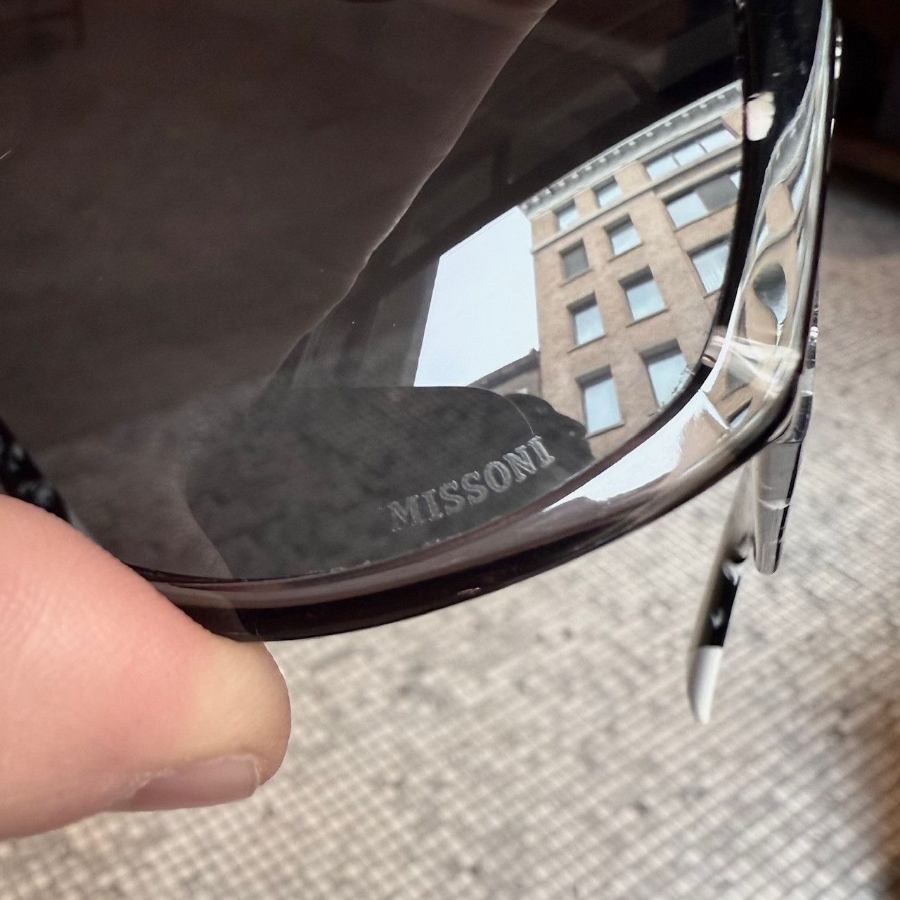 Missoni Missoni MIS 0165 Black White Marble Oversized Sunglasses Size ONE SIZE - 9 Thumbnail