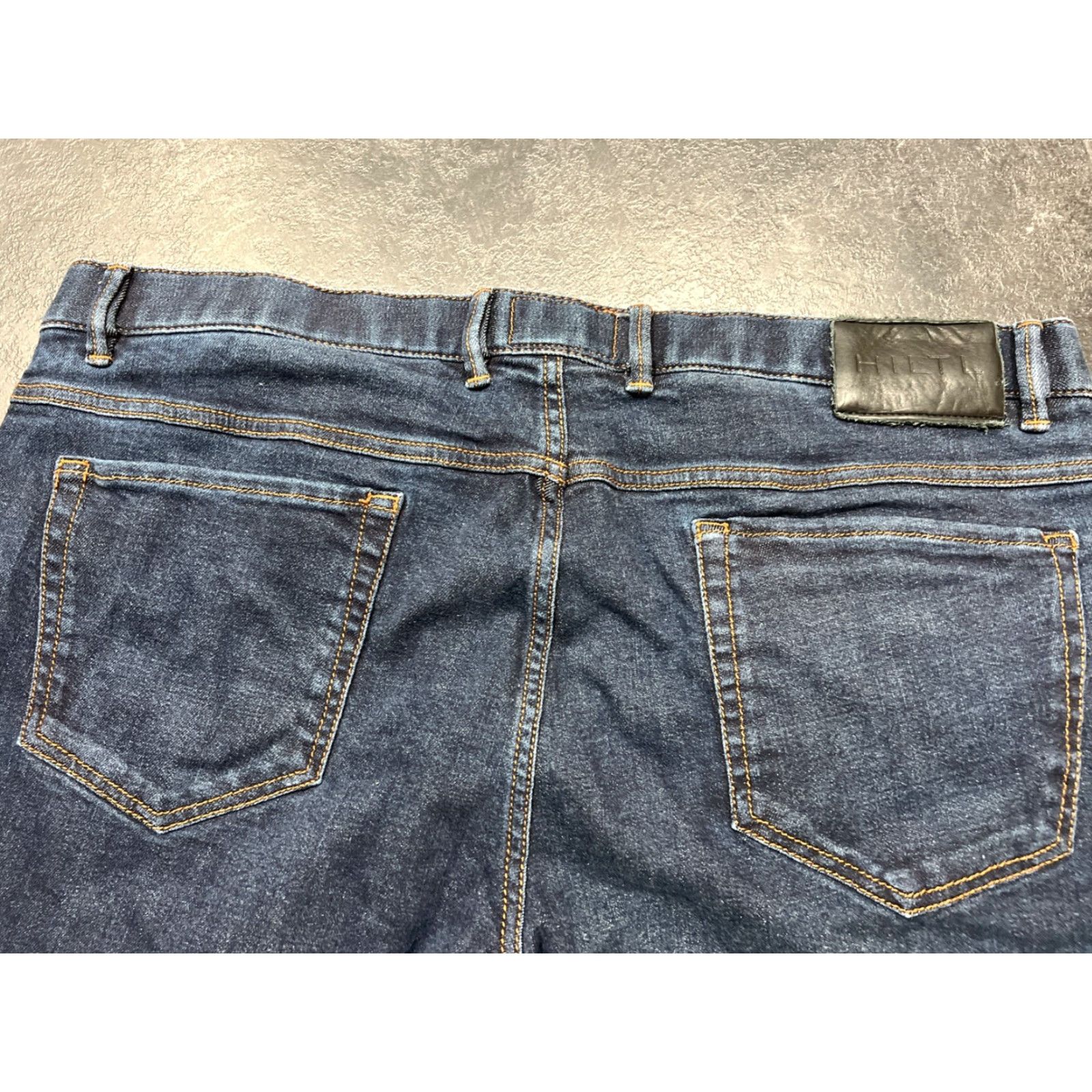 Vintage Hiltl Dude Jeans 40x33 Blue Dark Wash Straight Leg Mens Size US 40 / EU 56 - 3 Thumbnail
