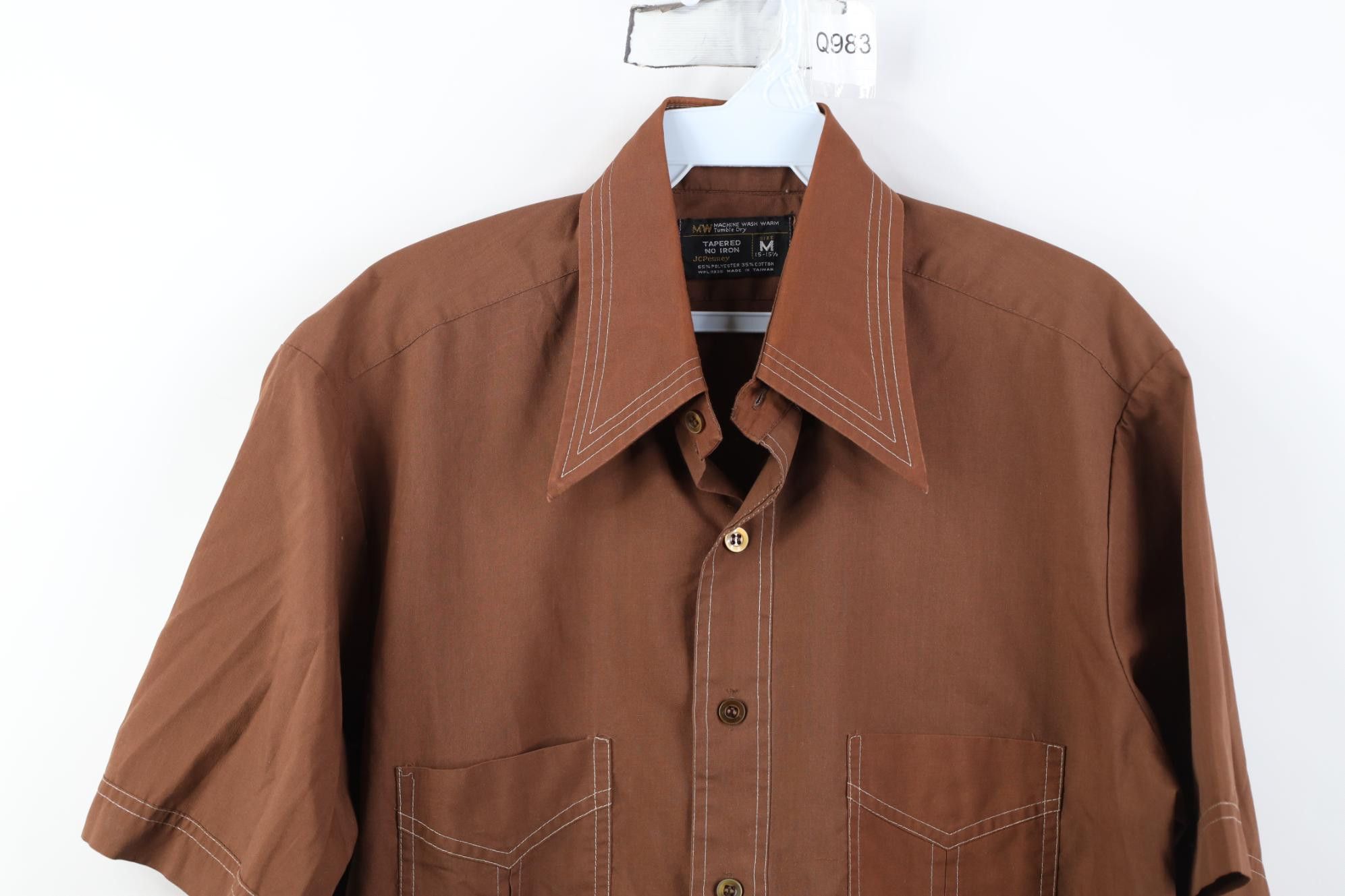 Vintage Vintage 70s Streetwear Collar Short Sleeve Button Shirt Size US M / EU 48-50 / 2 - 2 Thumbnail