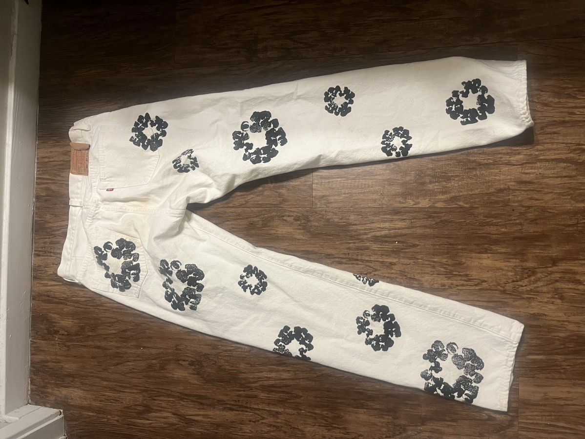 DENIM TEARS Used Denim Tears White Jean Pants Size US 34 / EU 50 - 6 Thumbnail