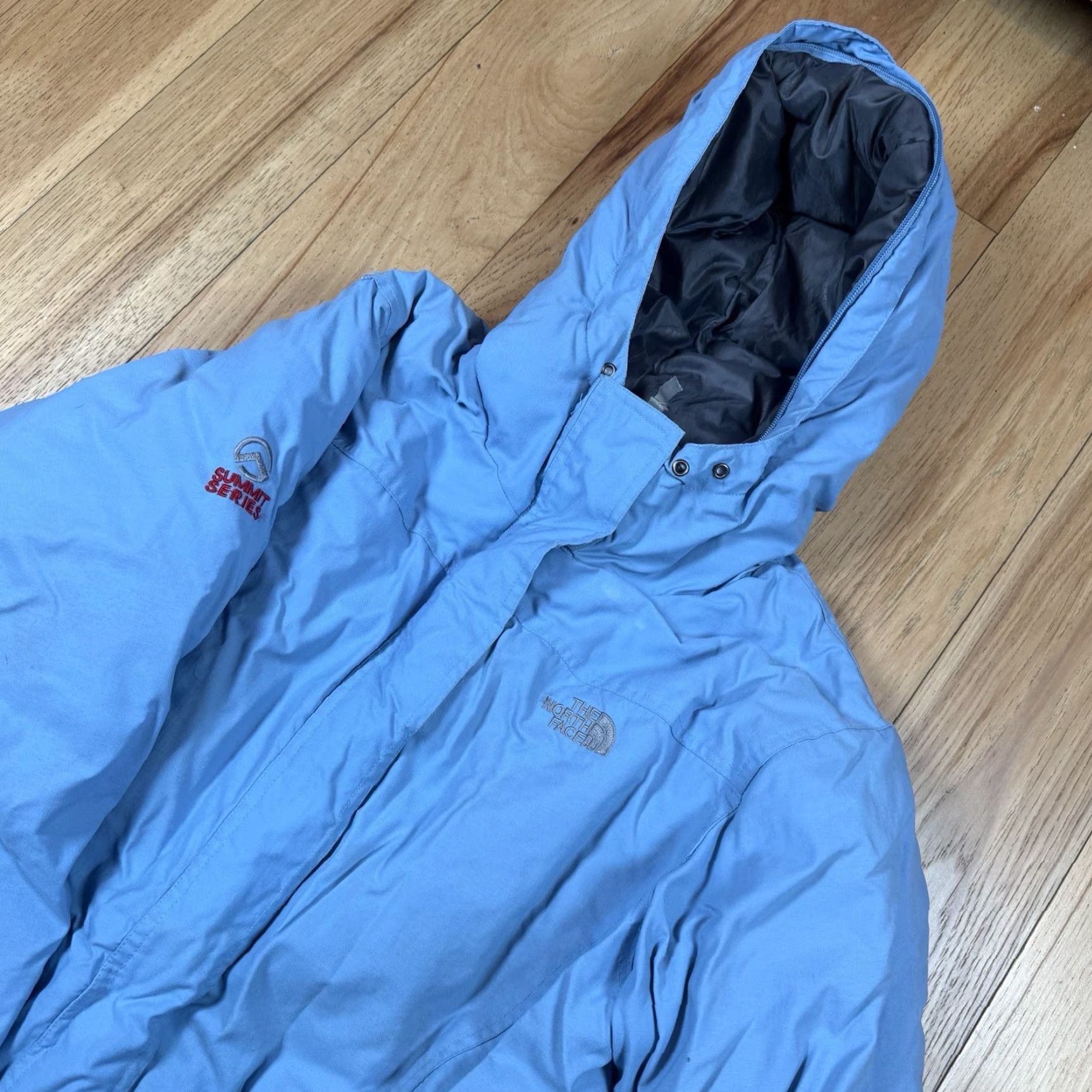 The North Face VINTAGE The North Face Down Jacket Parka Hooded Summit Series Nylon Blue M Mens Size US M / EU 48-50 / 2 - 3 Thumbnail