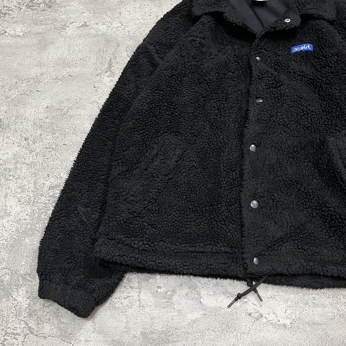 Japanese Brand × X-Girl X-Girl Boa Fleece Coach Jacket - Black Size M / US 6-8 / IT 42-44 - 4 Thumbnail