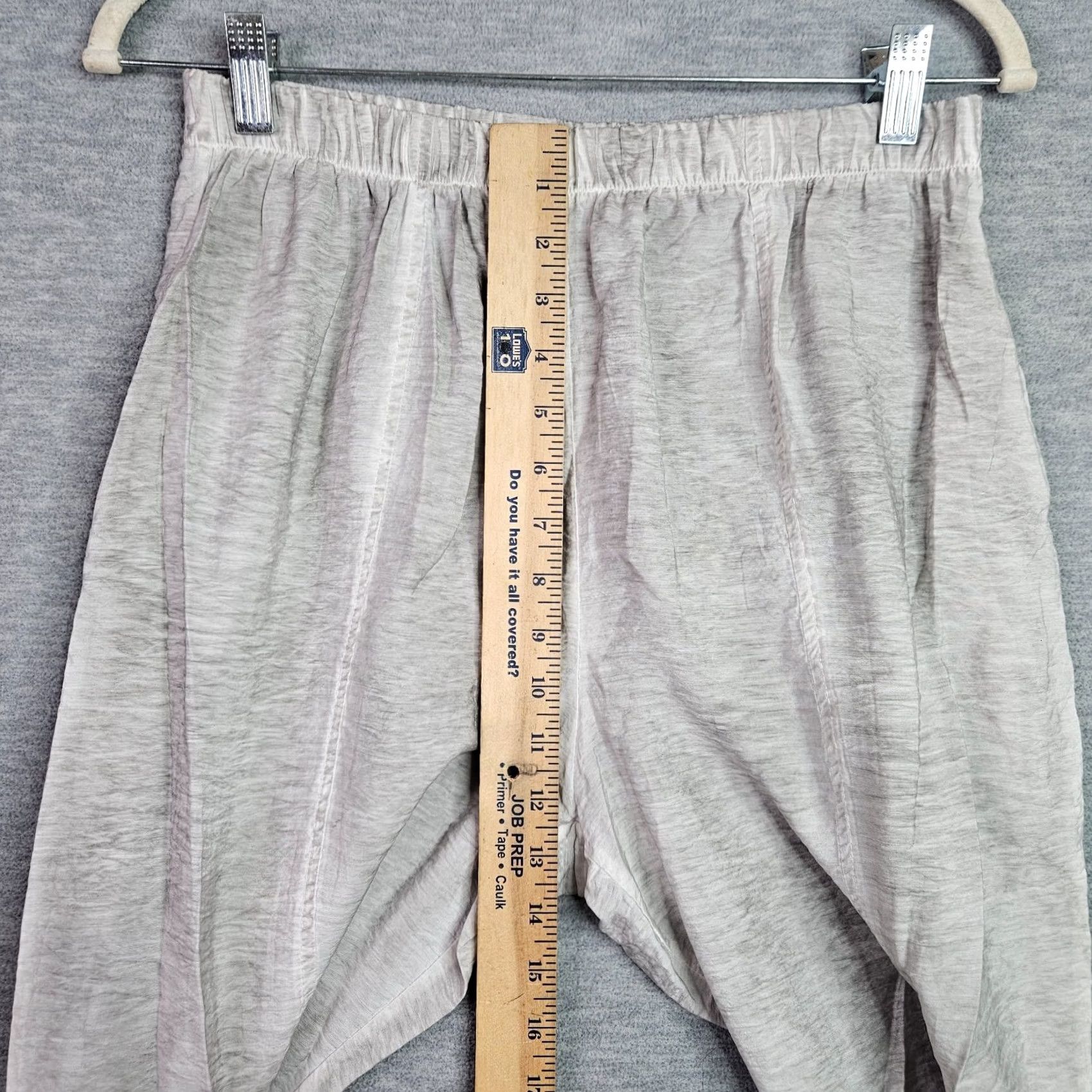 Vintage KIYO Women's Gray Stretch Pants Size M Elastic Waist Regular Fit Casual Size 32" / US 10 / IT 46 - 5 Thumbnail