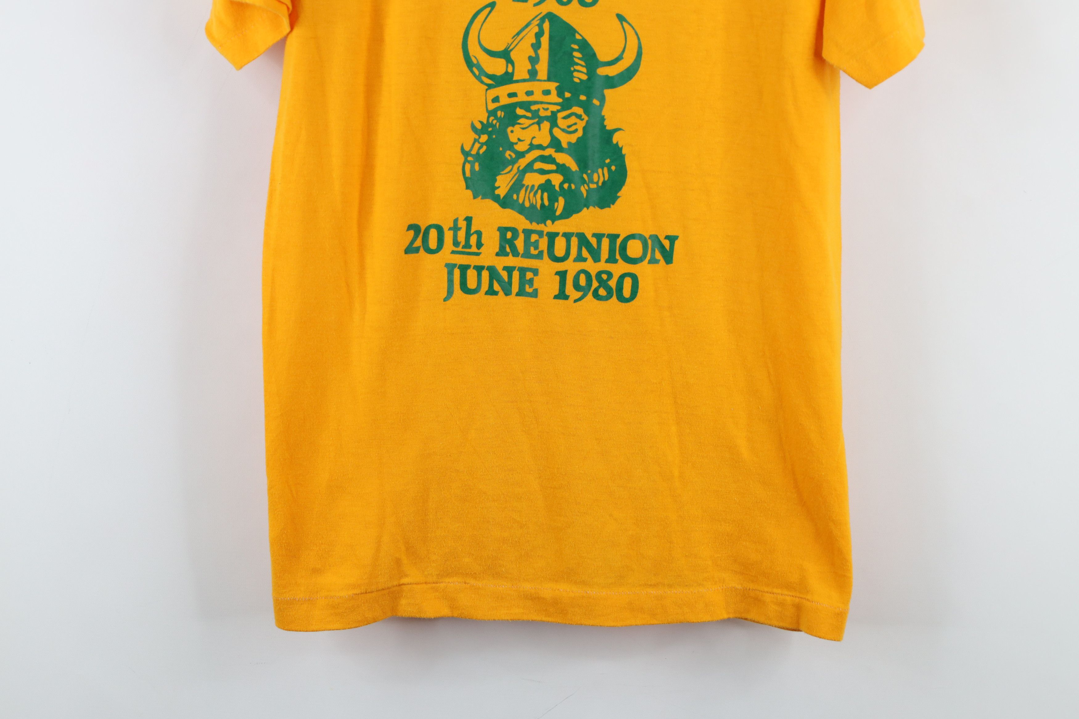 Vintage Vintage 80s High School 20th Reunion T-Shirt Gold USA Size M / US 6-8 / IT 42-44 - 3 Thumbnail