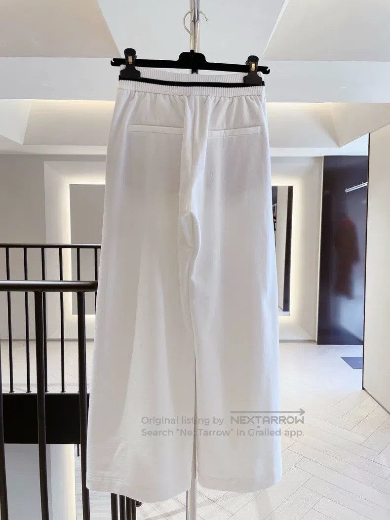 Brunello Cucinelli Brunello Cucinelli size XXS White Wide Leg Sports Pants Size 42" / US 20 - 2 Thumbnail