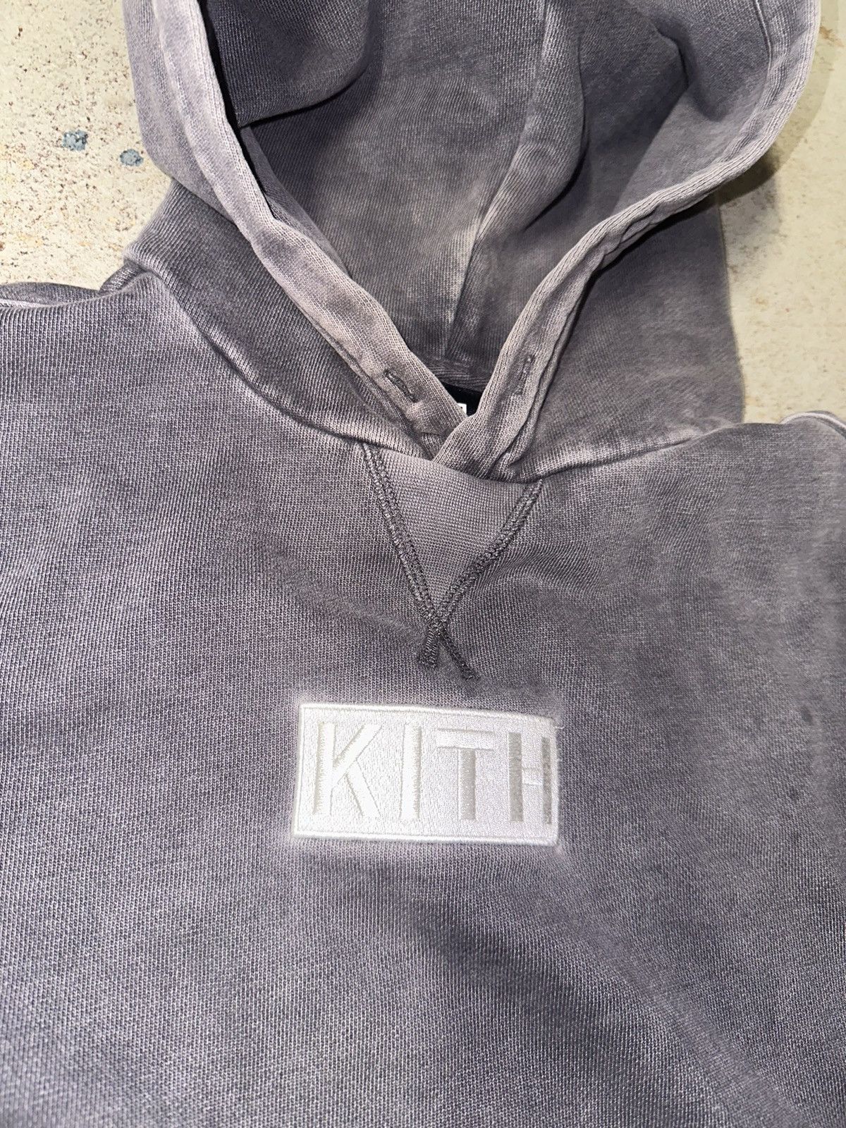 Kith Kith Box Logo Hoodie Vintage Gray Size US M / EU 48-50 / 2 - 2 Thumbnail