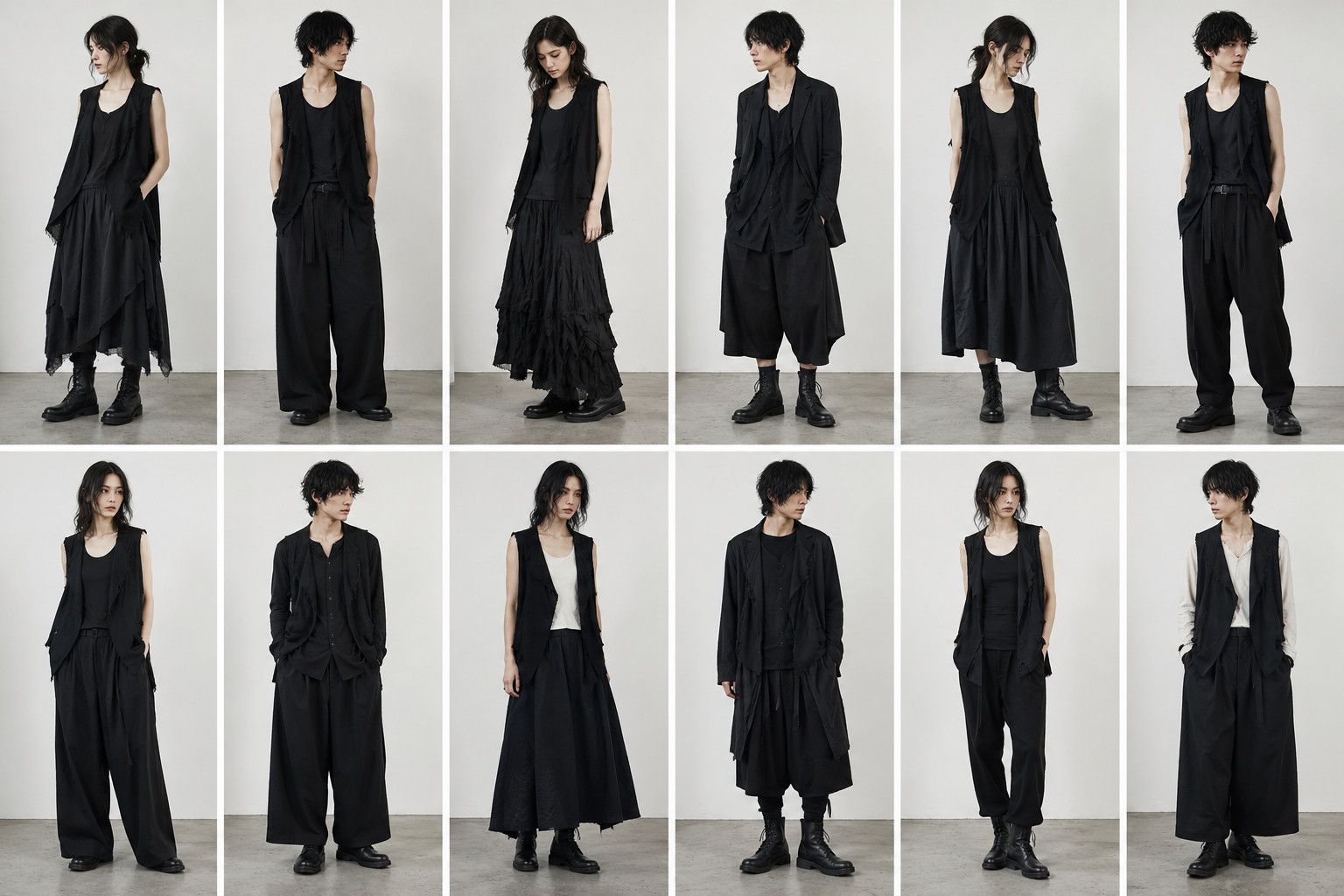 Yohji Yamamoto Yohji Yamamoto Femme - Raw Edge Sleeveless Blouse Top Black Size XS / US 0-2 / IT 36-38 - 4 Thumbnail