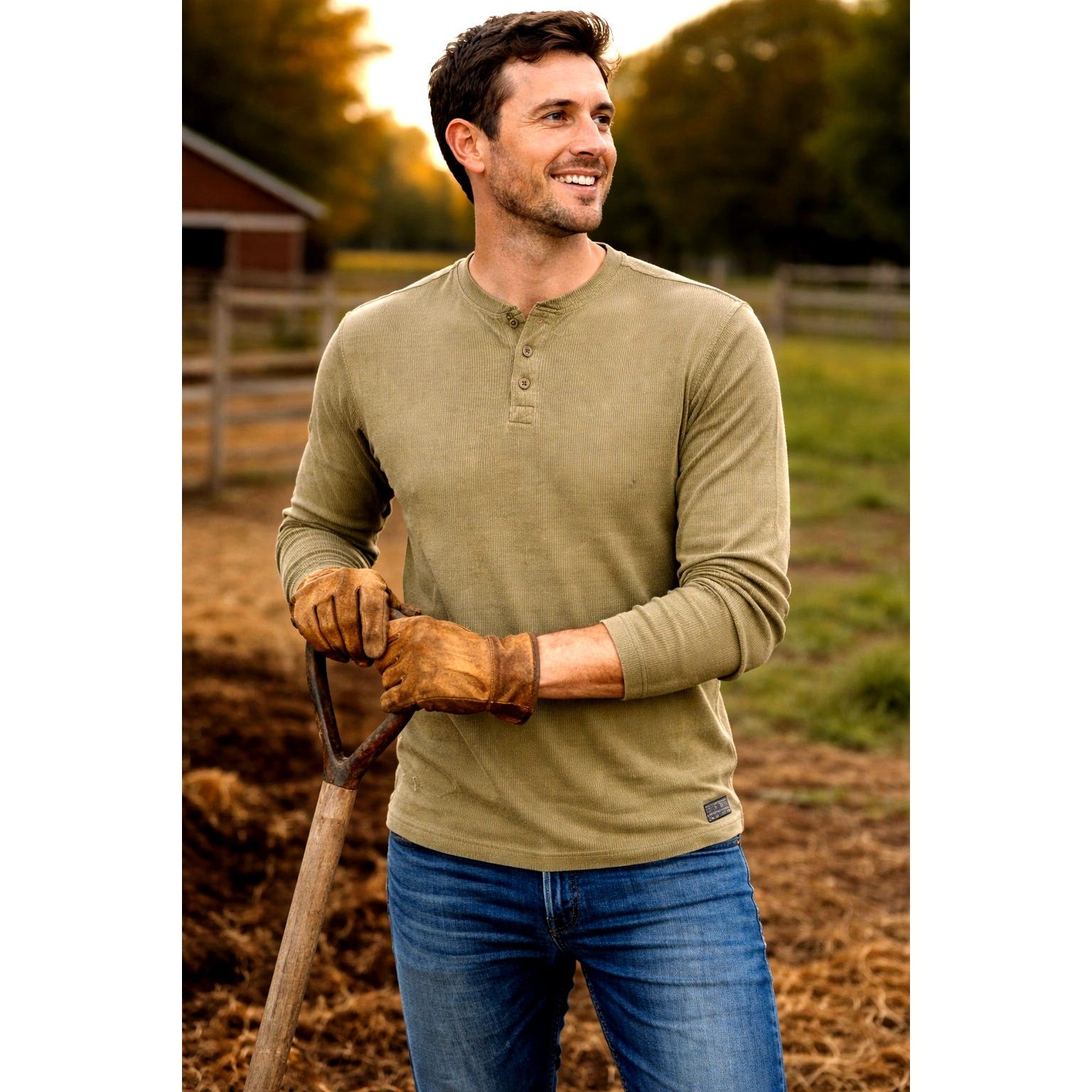 Other Buffalo Nirvana Long Sleeve Henley Olive Mens XXL Size US XXL / EU 58 / 5 - 1 Thumbnail
