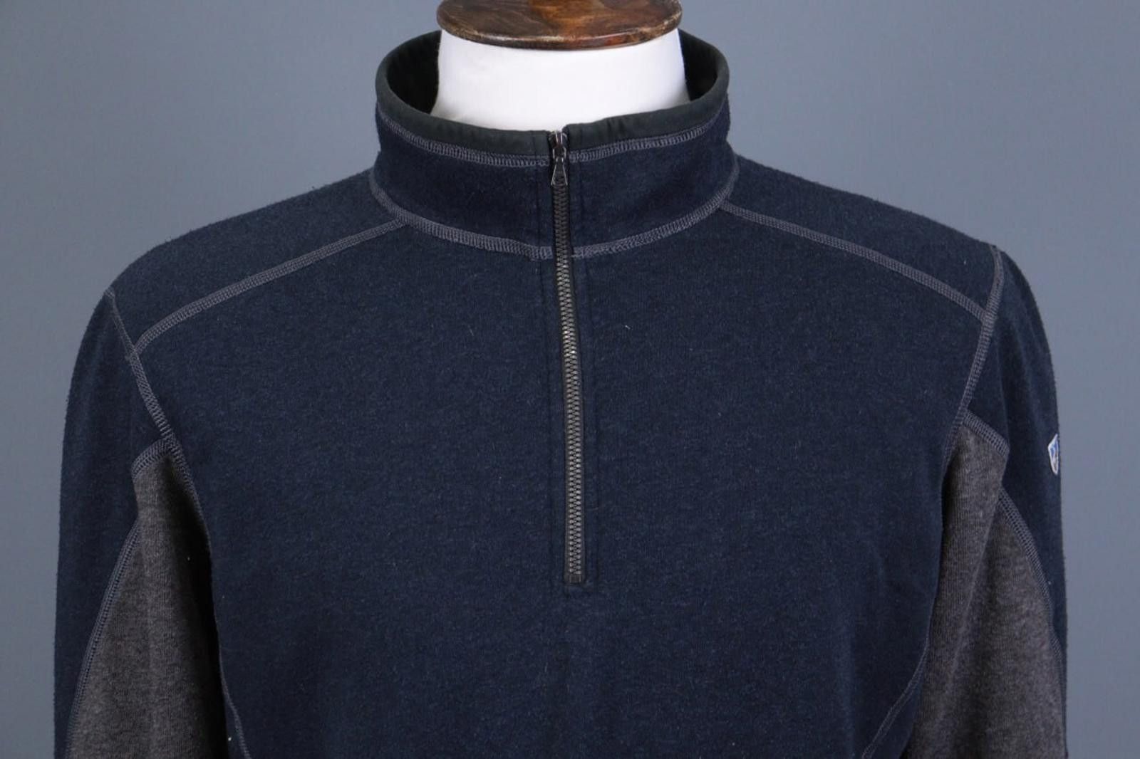 Kuhl Kuhl Vintage Blue 1/4 Zip Collorblock Fleece Jacket Size XL Size US XL / EU 56 / 4 - 2 Thumbnail
