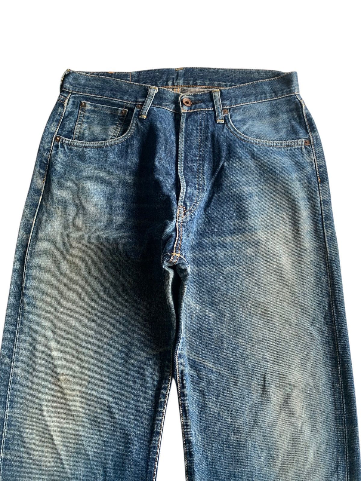 Edwin VINTAGE EDWIN 505 SELVEDGE BAGGY FADED DISTRESSED DENIM Size US 31 - 6 Thumbnail