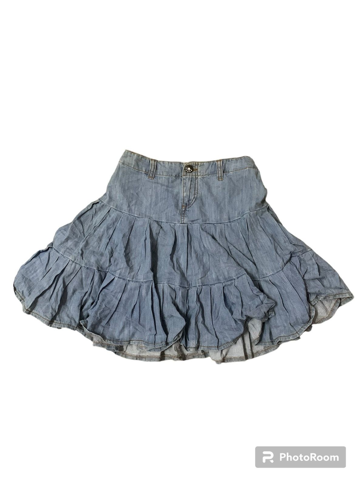 image of Individual Designer Paris Hilton Mini Skirt in Blue, Women's (Size 28)