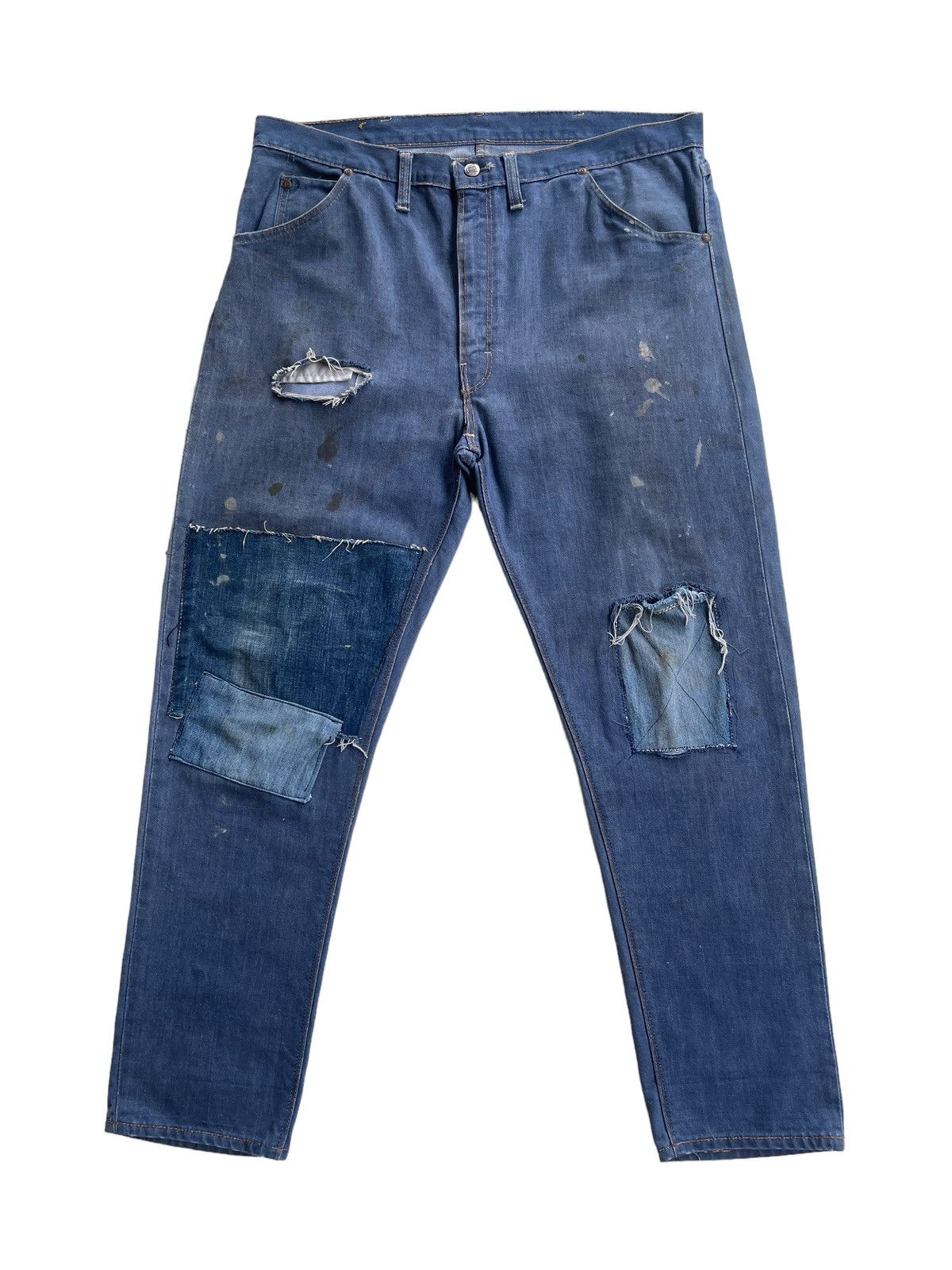 Original Montgomery 1950s Powr House 101 Selvedge Distressed Denim Size US 38 / EU 54 - 1 Thumbnail