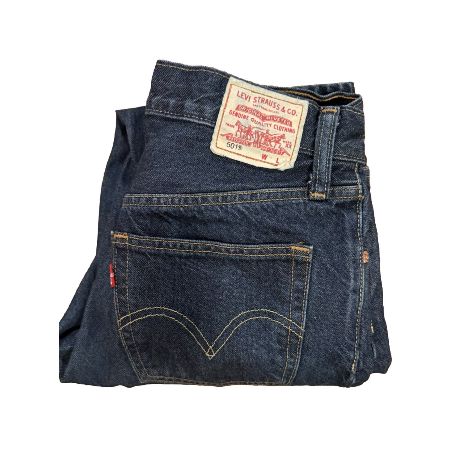 Levi's VINTAGE Levi's 501 Jeans Red Tag Size 28 x 30 Men's Denim Straight 501 Series Retro Cotton Blue Regular Size US 28 / EU 44 - 2 Thumbnail