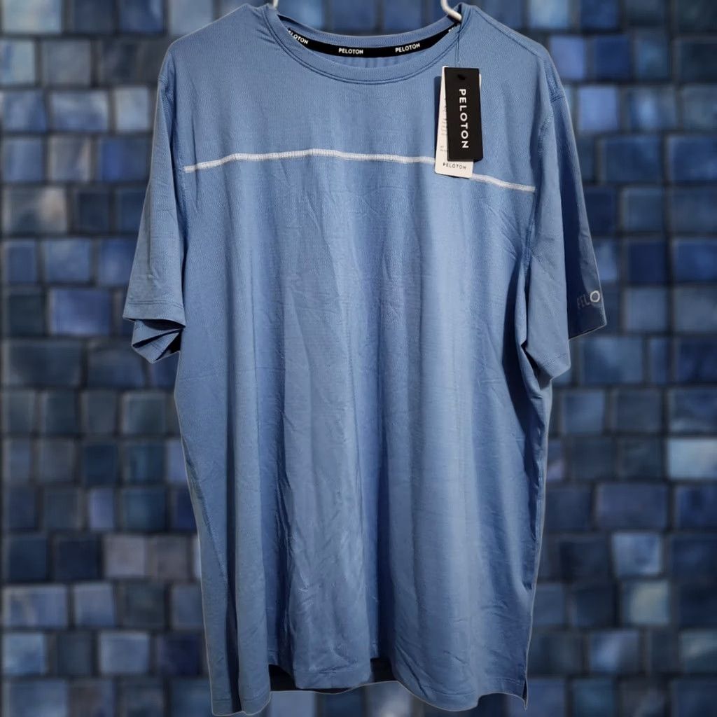 Vintage Peloton Mens XL T-Shirt Short Sleeve Crew Neck Blue Activewear Slim Fit Pullover Tee Shirts Size US XL / EU 56 / 4 - 1 Thumbnail