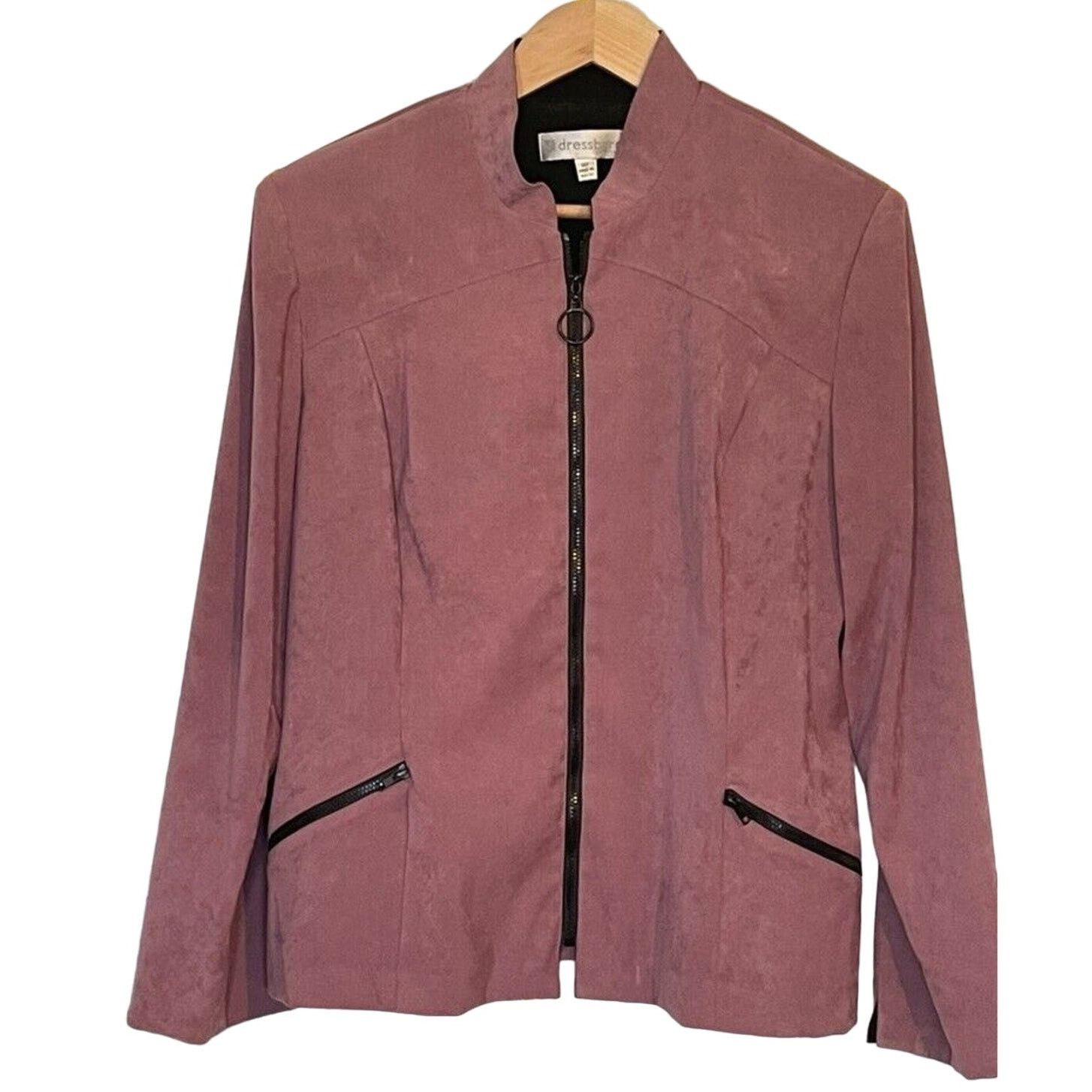 Other Dressbarn Womens Faux Suede Purple Faux Suede Blazer Jacket Size XL / US 12-14 / IT 48-50 - 1 Thumbnail