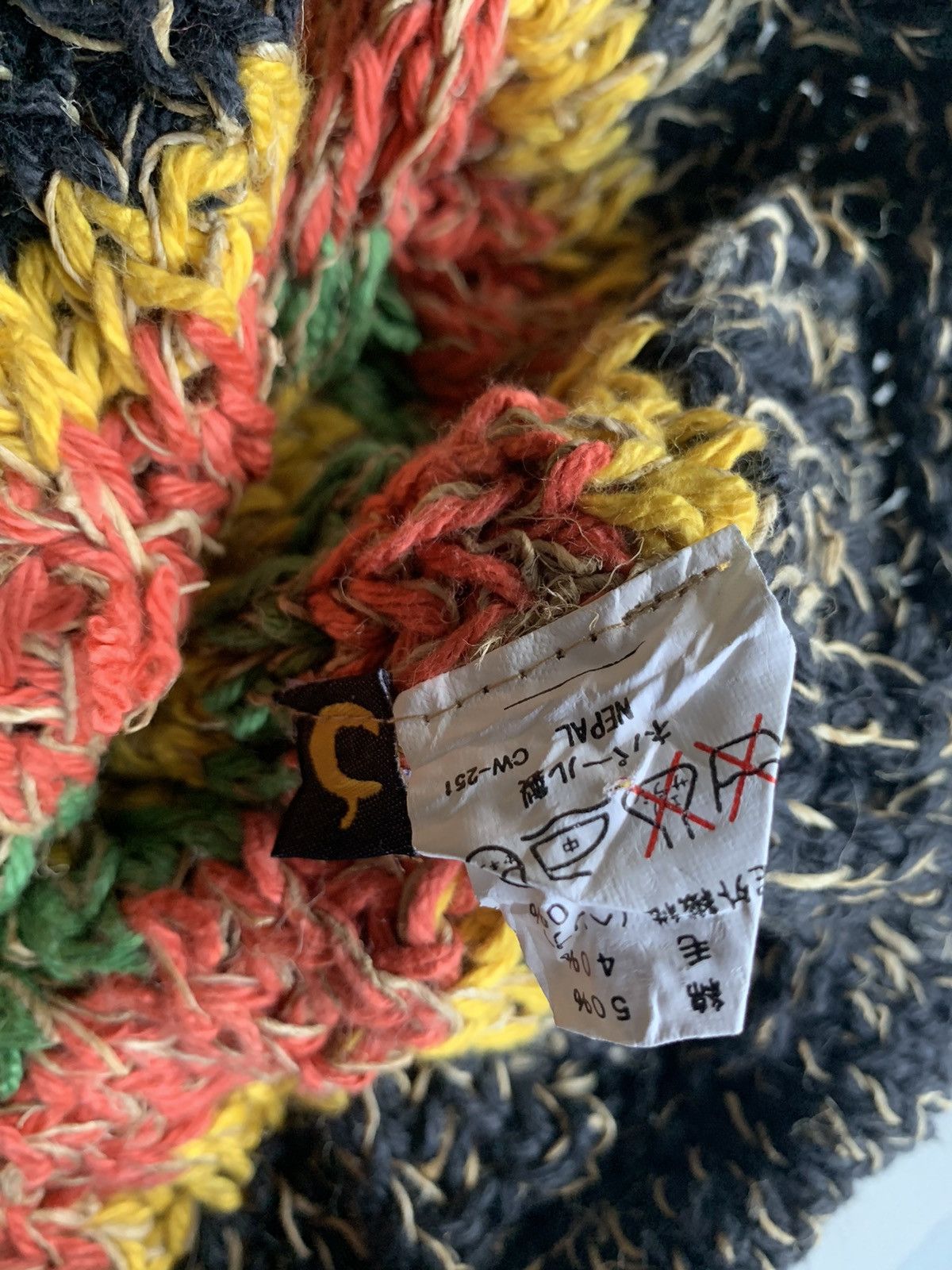 Kapital RARE HIPPIES STYLE 🌈 Amina Rasta Crochet knit Beanie Hats Size ONE SIZE - 16 Thumbnail