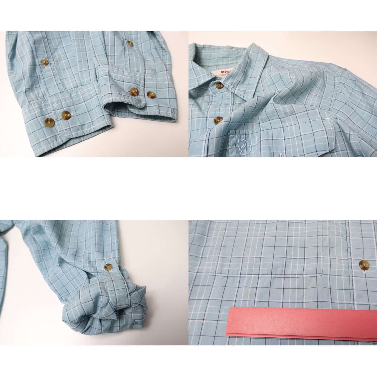 Vintage FJALLRAVEN Regular Fit Shirt Men's MEDIUM Checked Pocketed Roll-Up Sleeves Size US M / EU 48-50 / 2 - 8 Thumbnail