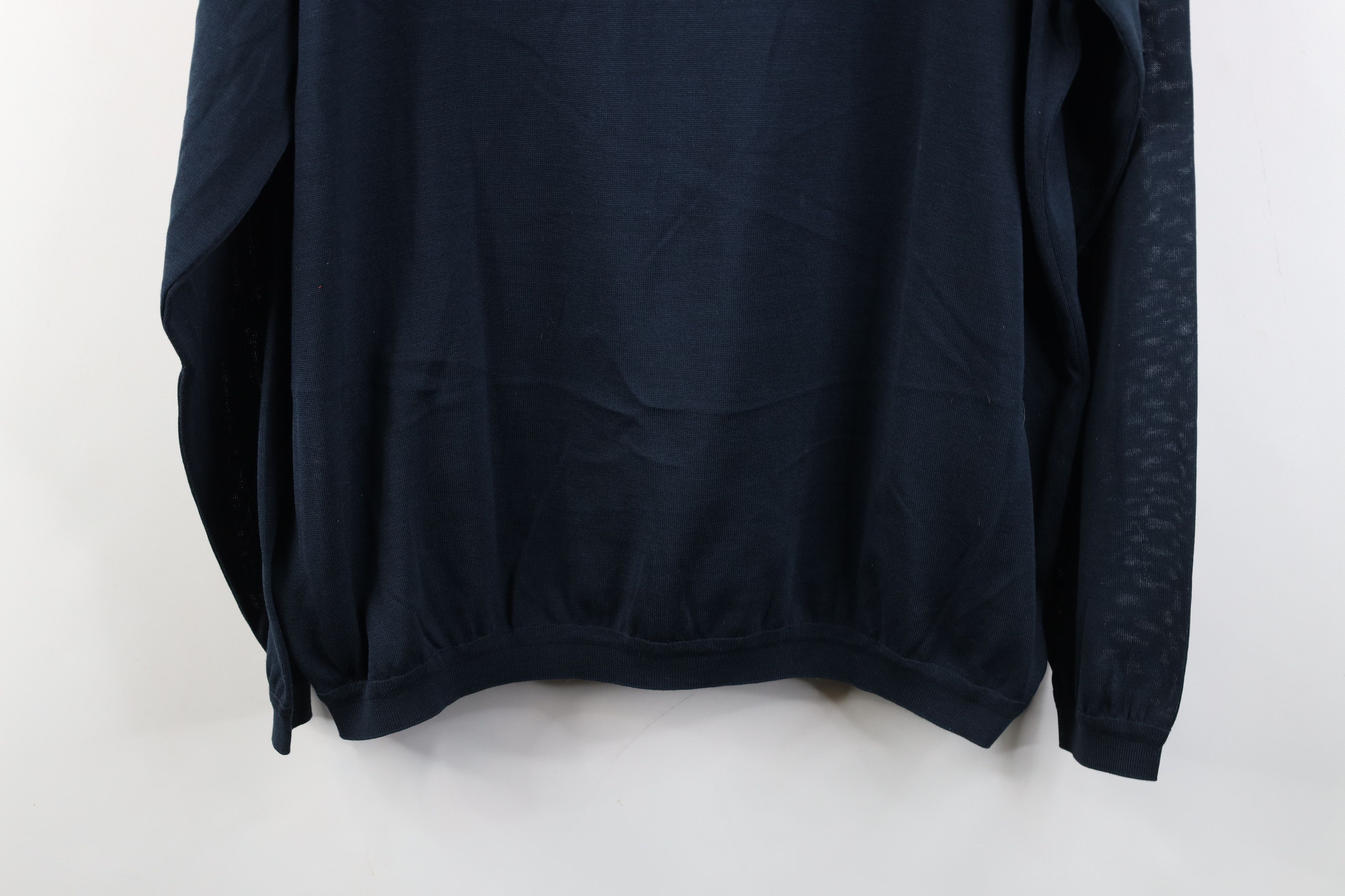 St. Croix Vintage 90s St Croix Lightweight Mock Neck Sweater Blue USA Size US L / EU 52-54 / 3 - 12 Thumbnail