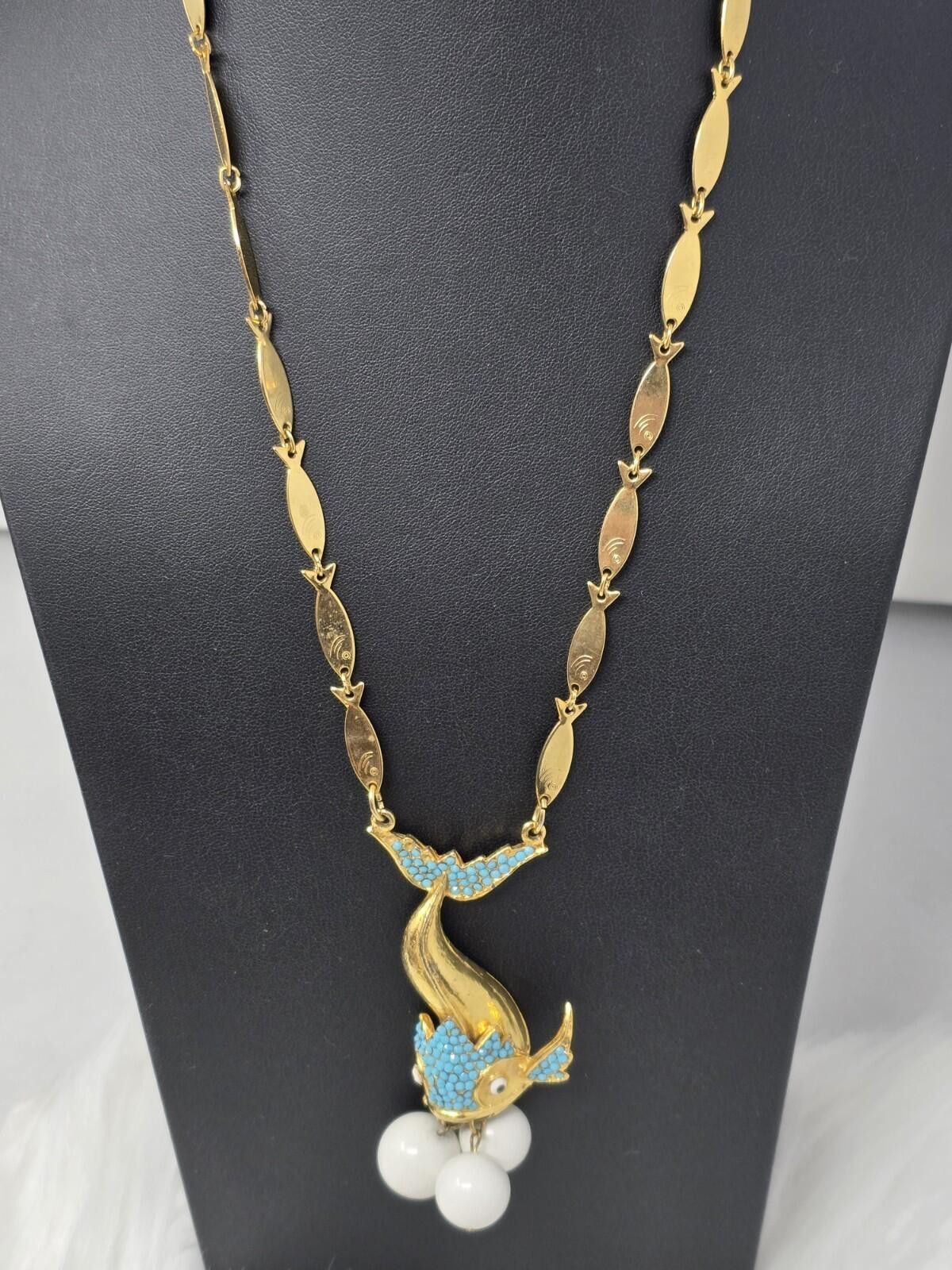 Other Vintage Alice Caviness Fish Necklace 12K GF 25” Size ONE SIZE - 1 Thumbnail