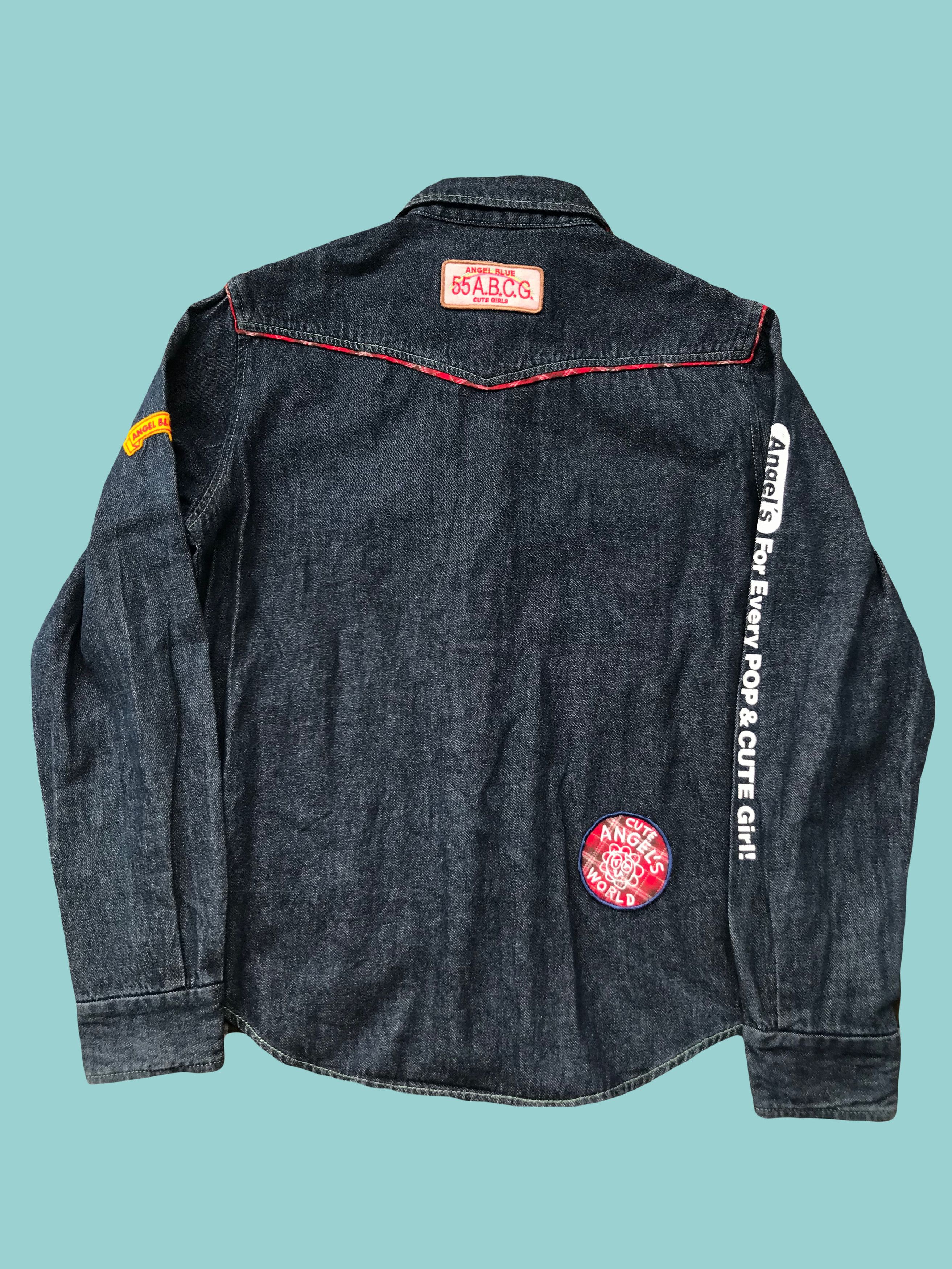 Angel Blue Angel Blue Patch Super Cute Long Sleeve Denim Shirt Size S / US 4 / IT 40 - 5 Thumbnail