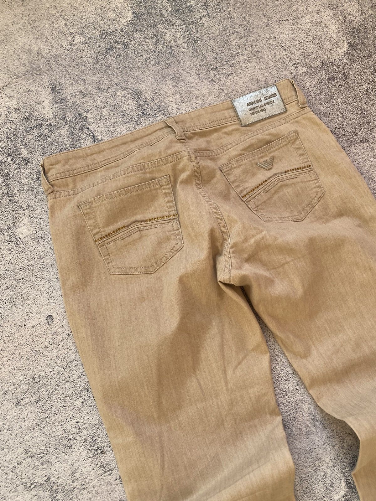 Emporio Armani Vintage Rare Emporio Armani Hype Metal Logo Y2K Jeans Size US 32 / EU 48 - 9 Thumbnail