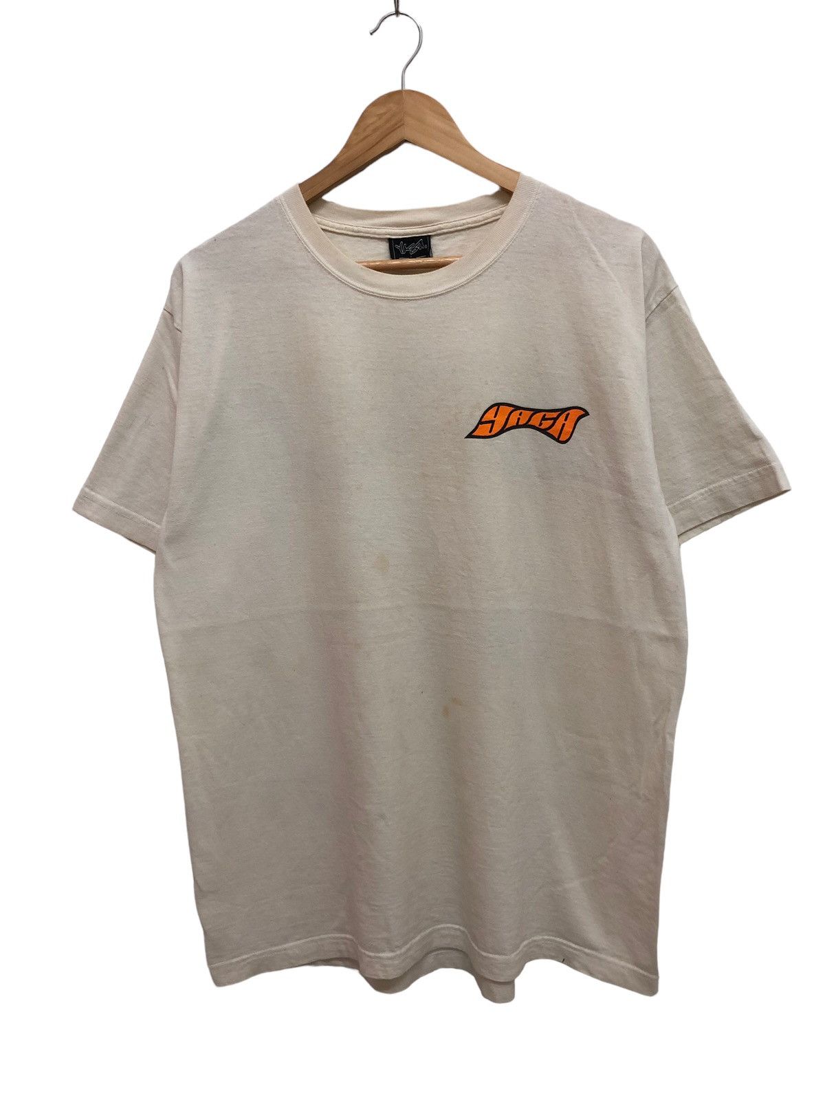 image of Dope OG Vintage Yaga Big Logo Streetwear Tee in White, Men's (Size Large)