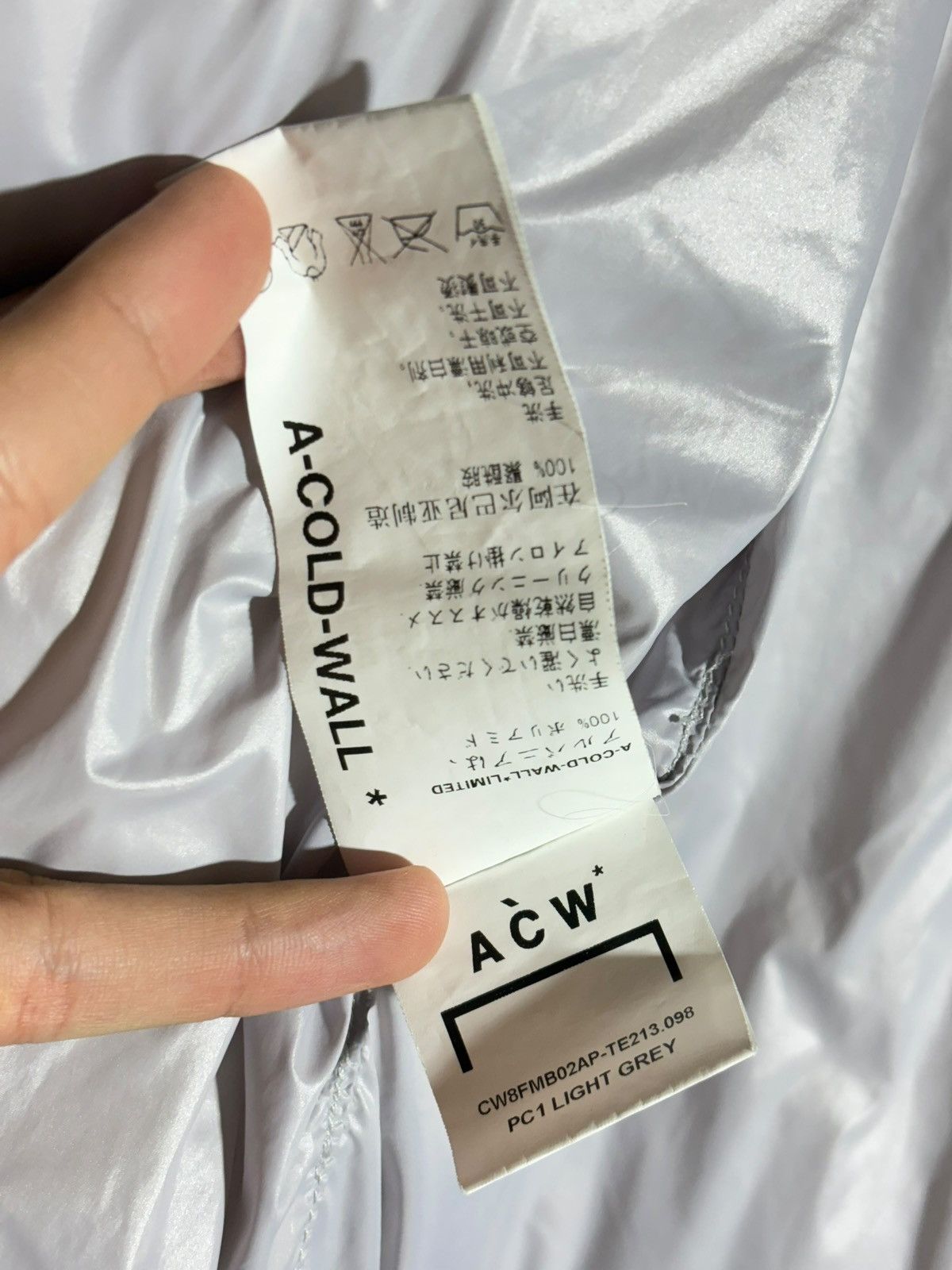 A-COLD-WALL* A Cold Wall Lilac Elongated Zip Detailed Logo Down Jacket Size US M / EU 48-50 / 2 - 22 Thumbnail