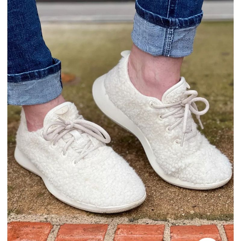 Allbirds Allbirds Wool Runner Fluff Natural White Sneakers Size US 10 / EU 43 - 10 Thumbnail