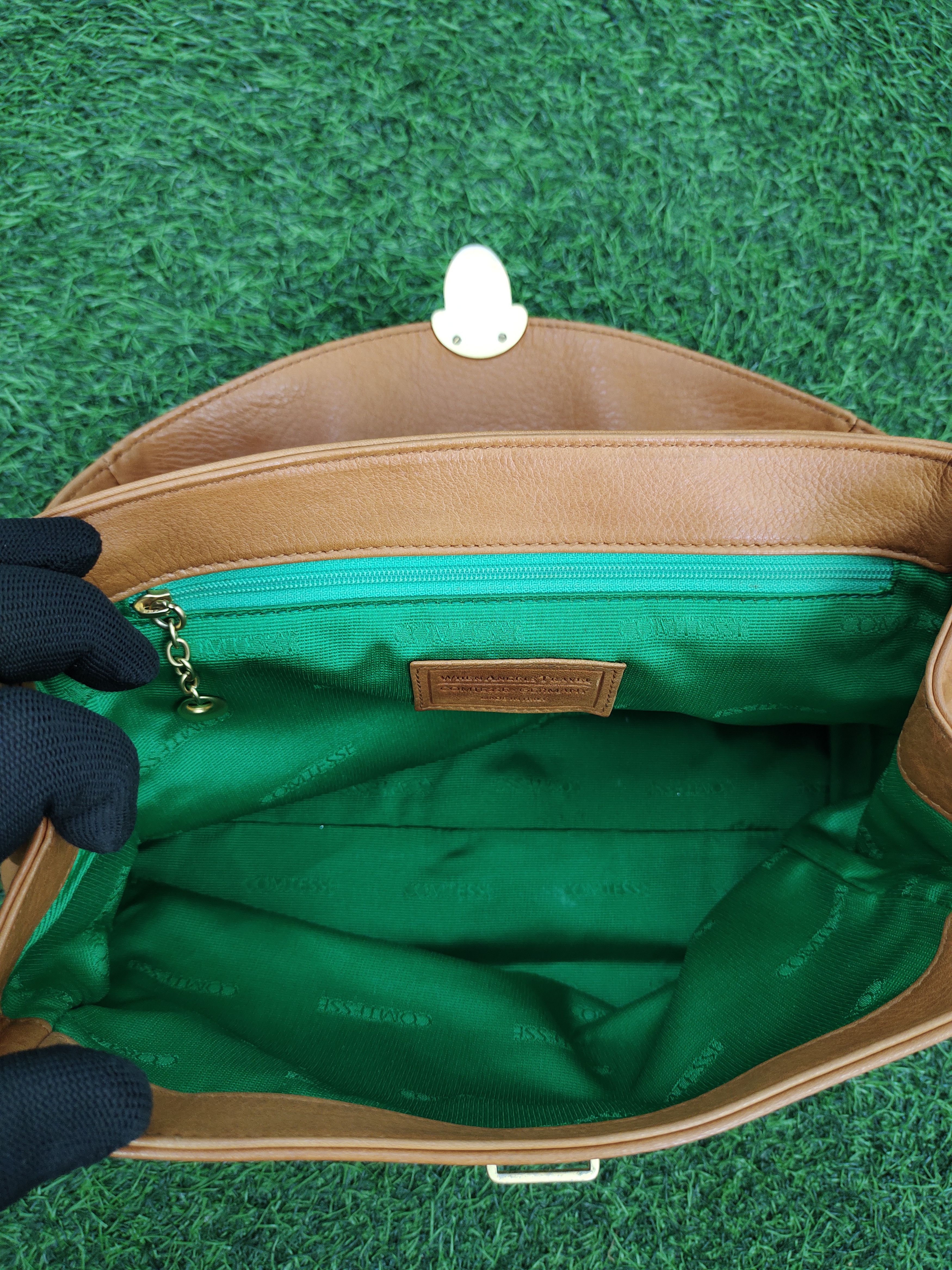 Vintage Vintage Comtesse Italy Patina Leather Tote Bag Size ONE SIZE - 10 Thumbnail