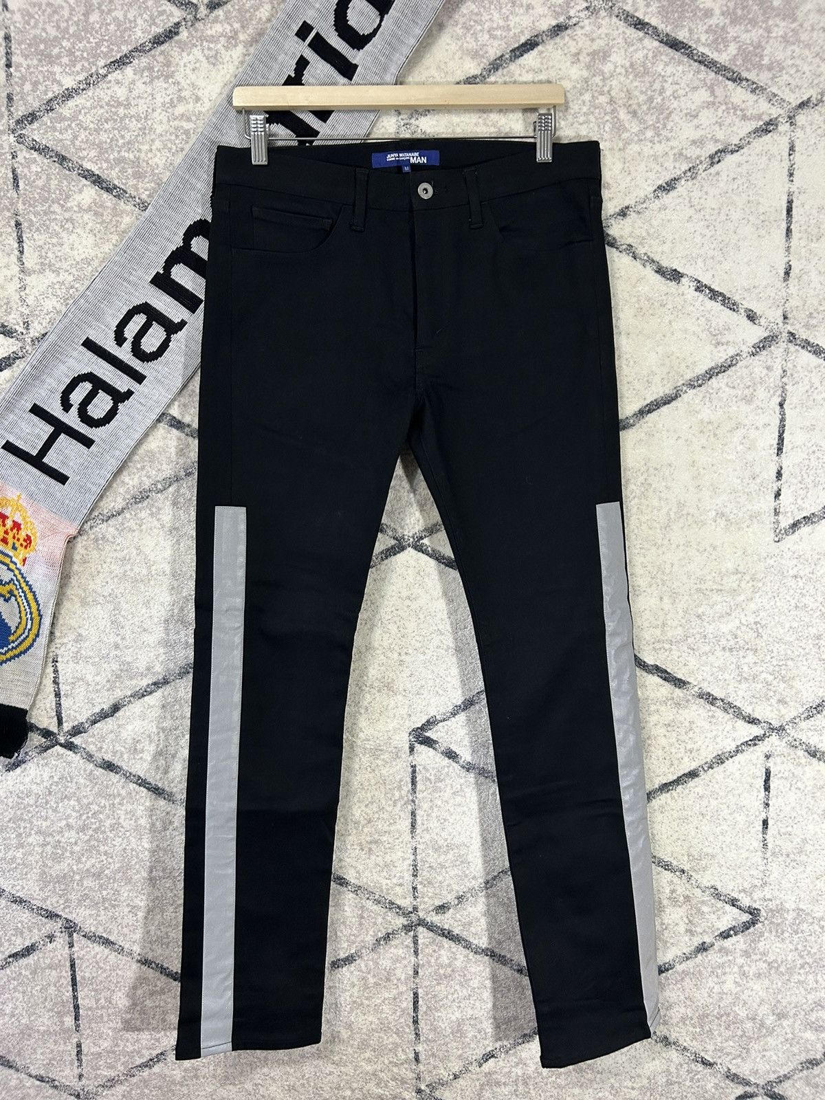 image of Comme Des Garcons Reflective Pants in Black, Men's (Size 32)