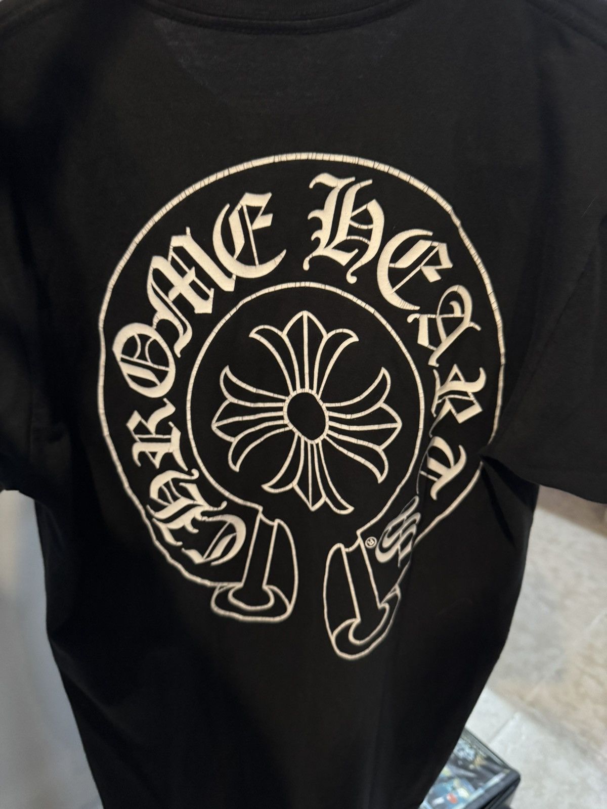 Chrome Hearts Chrome Hearts Black Short Sleeve Horseshoe Size US S / EU 44-46 / 1 - 2 Thumbnail