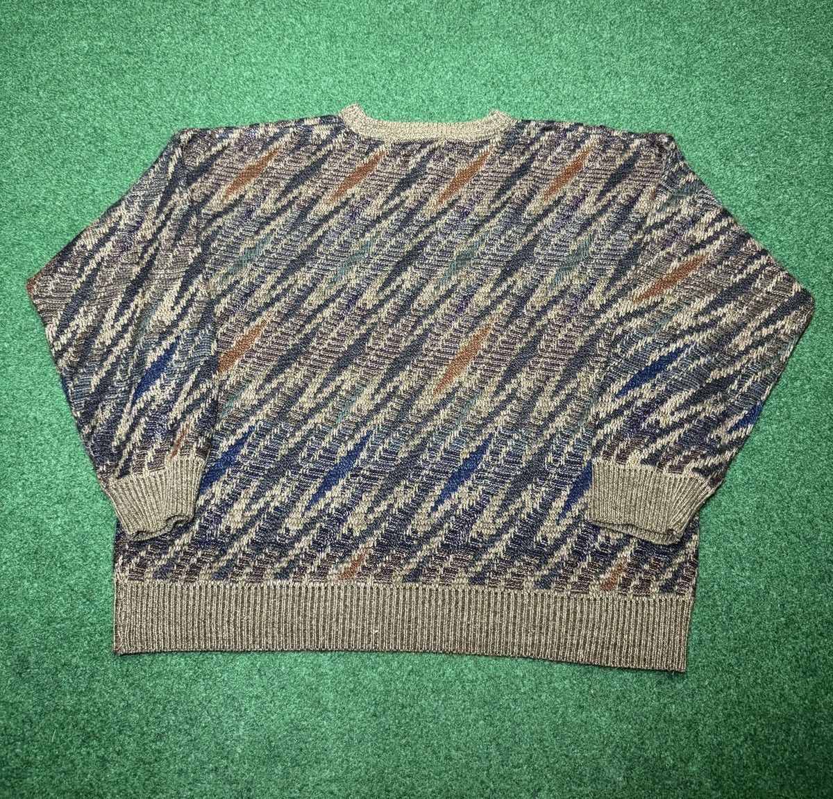 Towncraft Vintage Towncraft Earth Tone Grandpa Large Knit Sweater Size US L / EU 52-54 / 3 - 4 Thumbnail