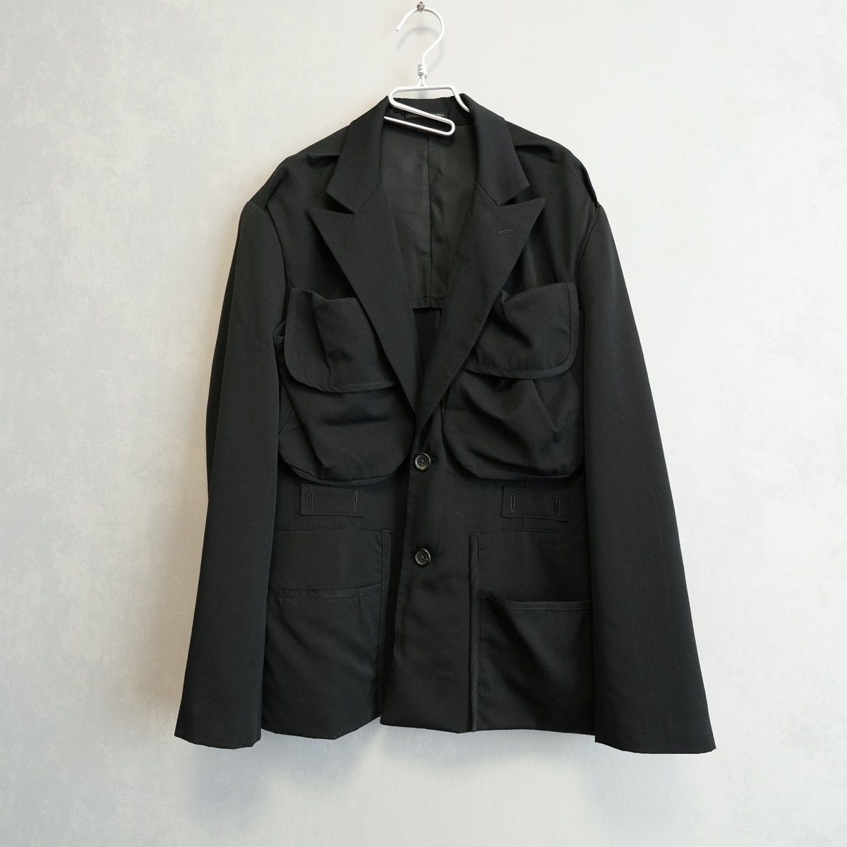 image of Yohji Yamamoto 91Ss Multi-Pocket Jacket in Black, Men's (Size Large)