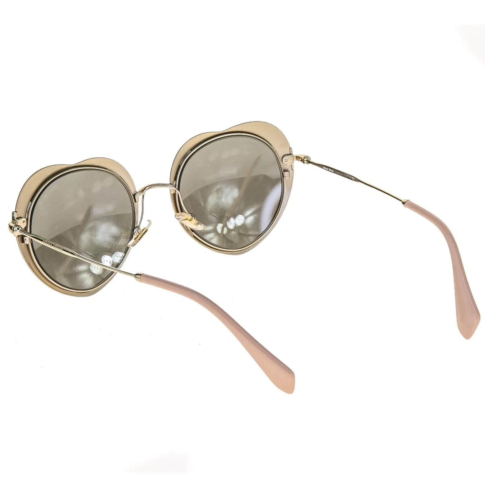 Miu Miu MIU MIU 54R Gold Red Silver Mirror Round Heart Metal Mu54RS Size ONE SIZE - 5 Thumbnail