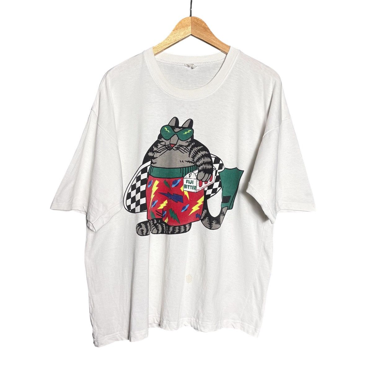 Vintage Vintage 90s Hawaii Cat Surf Crazy Shirts Tee Size US XL / EU 56 / 4 - 1 Thumbnail