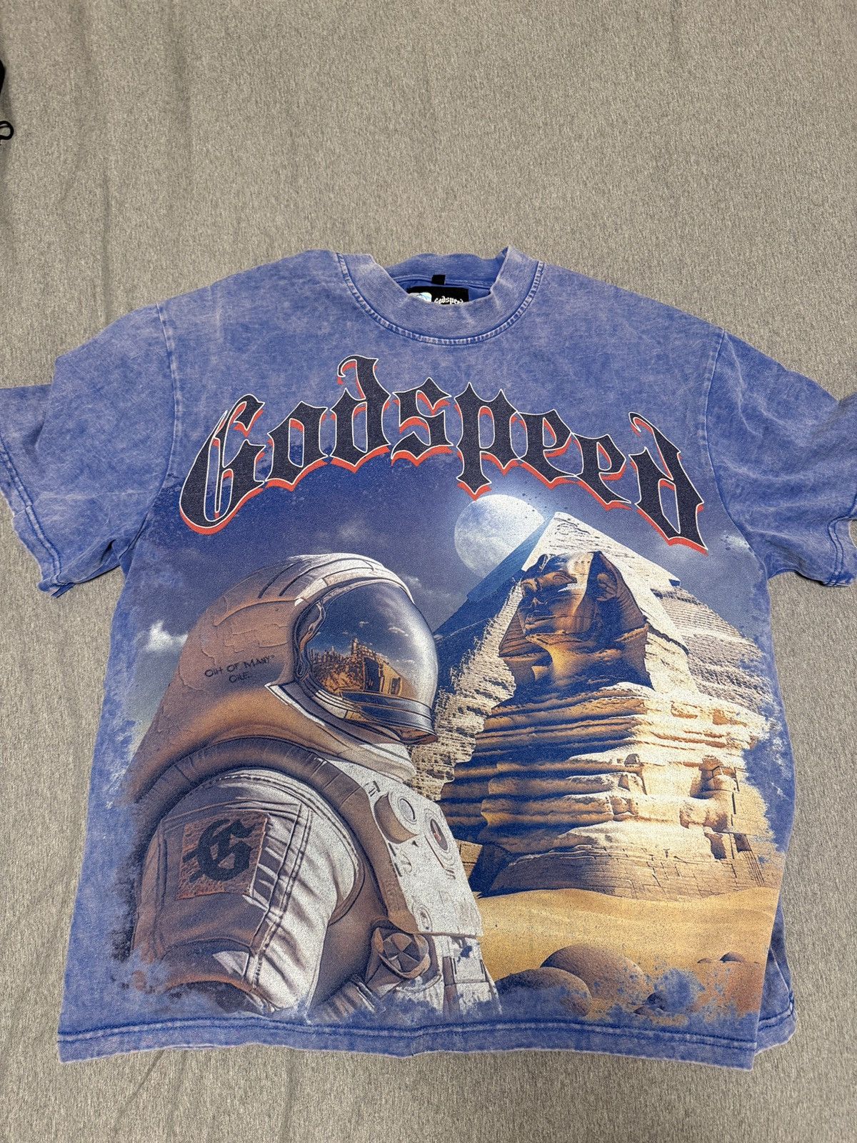 Godspeed Blue Skull T Shirt