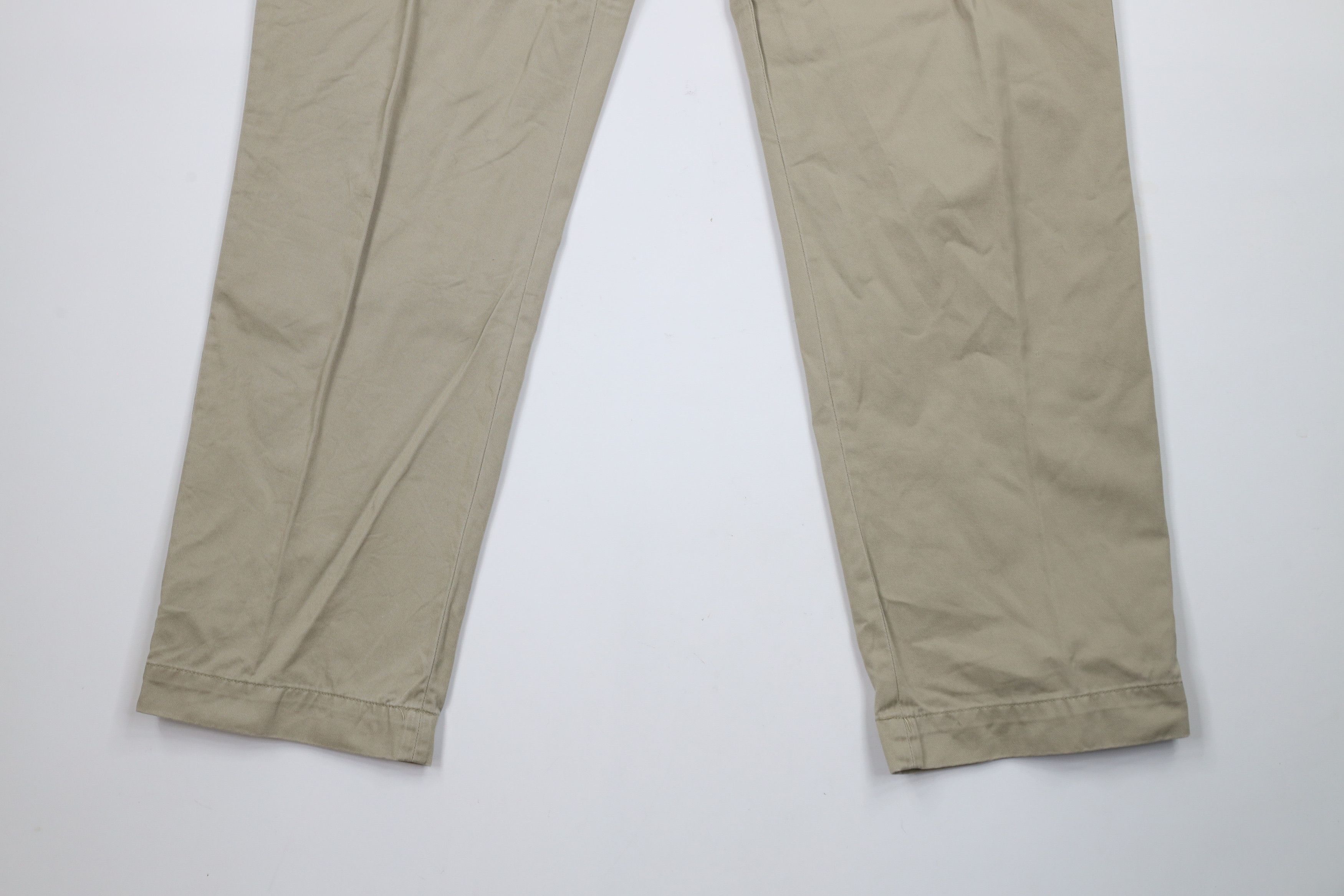 Ralph Lauren × Vintage Vintage 90s Ralph Lauren Pleated Wide Leg Chino Pants Beige Size US 38 / EU 54 - 4 Thumbnail