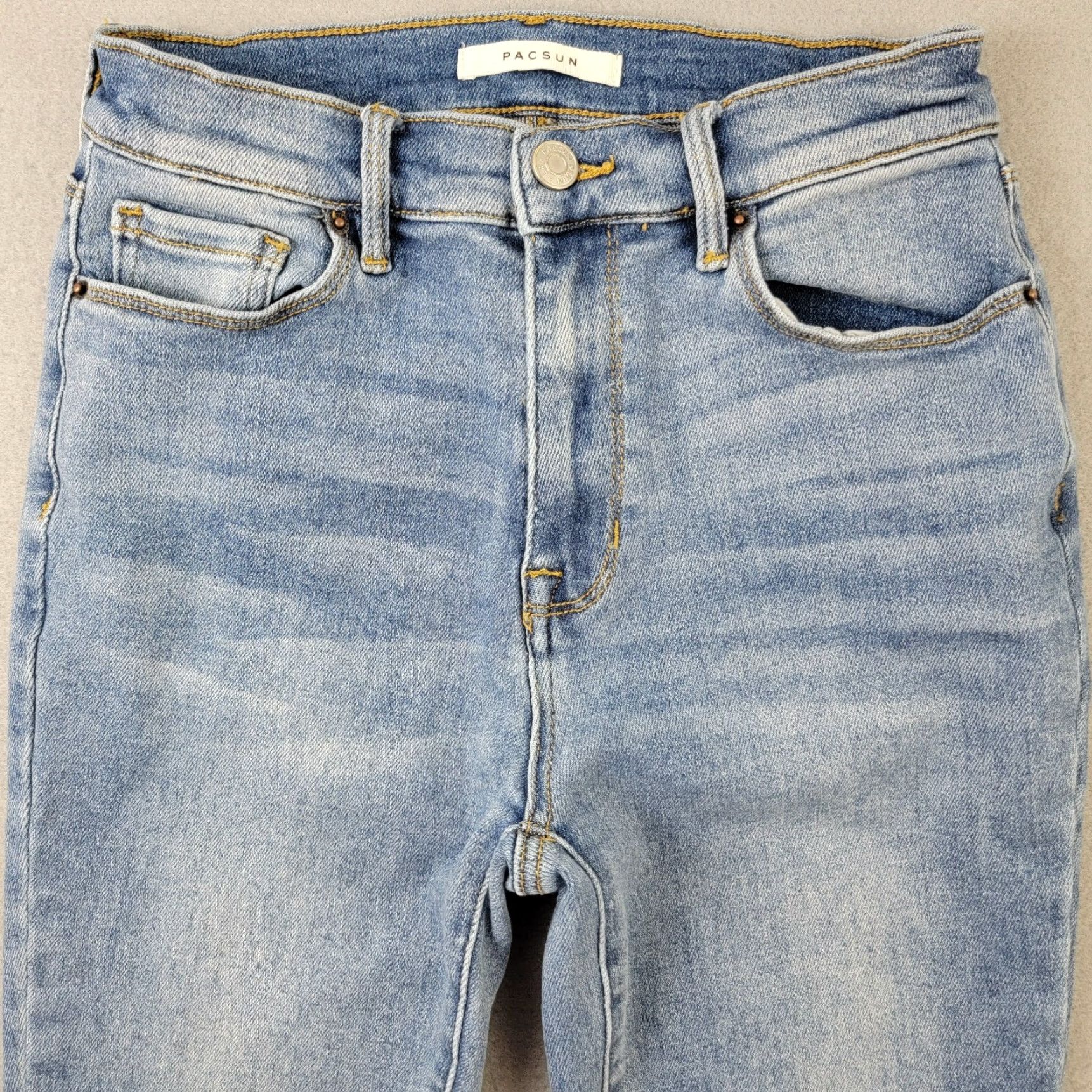 Pacsun PacSun Womens 26 High Rise Knee Patch Jegging Light Wash Blue Denim Stretch Jeans Regular 24x28 Size 26" / US 2 / IT 38 - 2 Thumbnail