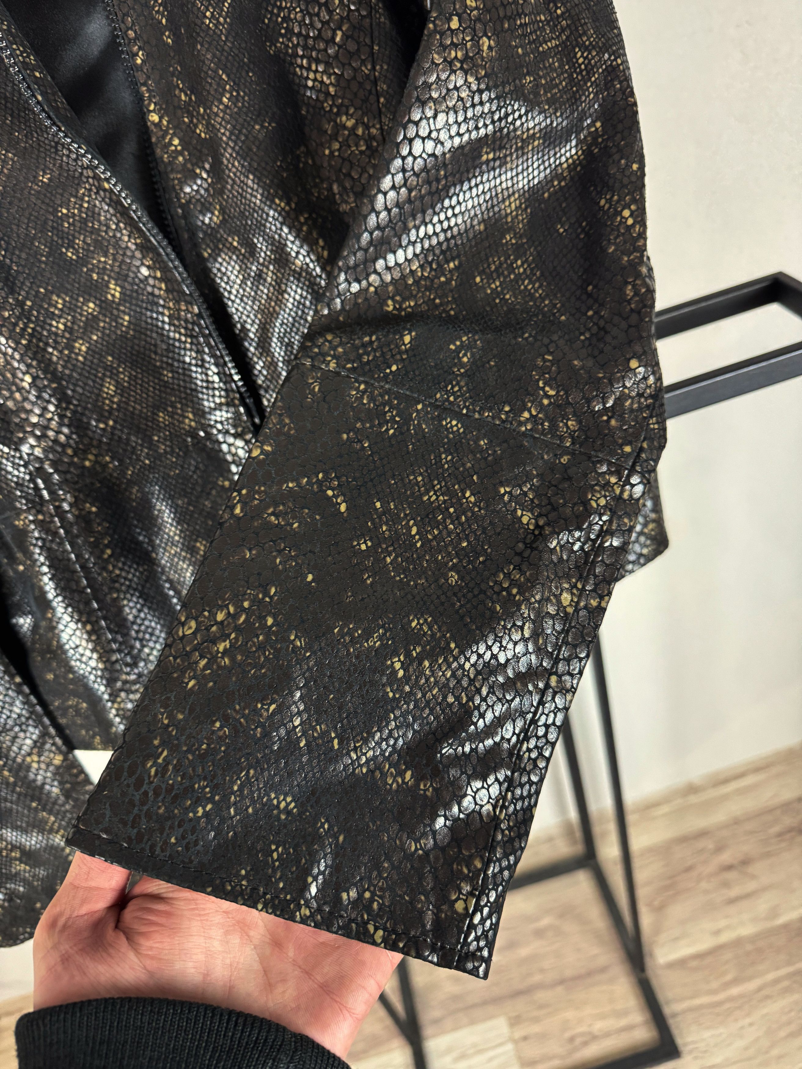 Yohji Yamamoto Black Snake Embossed Leather Jacket Minimal Archive Y2K Size US S / EU 44-46 / 1 - 9 Thumbnail