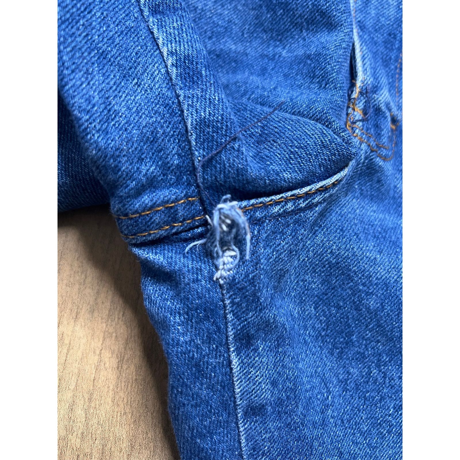 Vintage Vintage 70s 80s Blue Denim Jeans Talon Zipper USA 36x32 Size US 36 / EU 52 - 13 Thumbnail