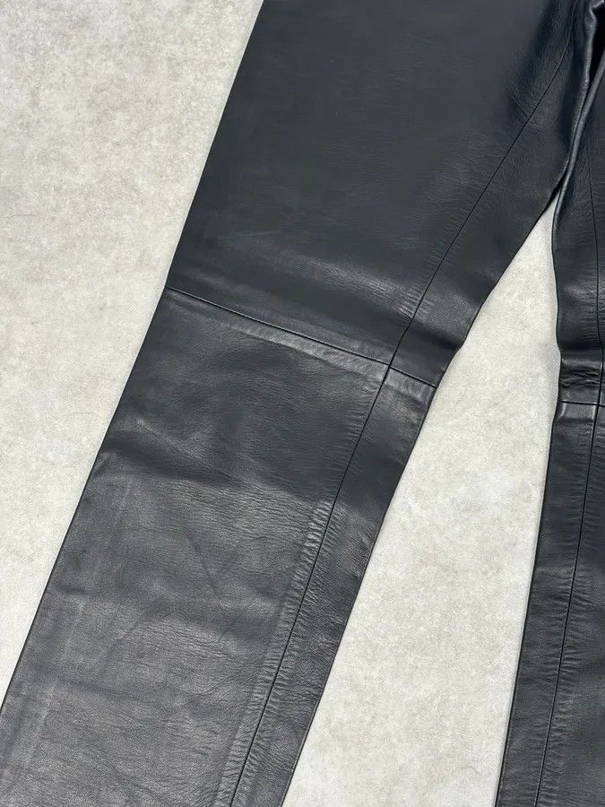 Gucci 2000s Gucci Black Minimalist Leather Slim Pants by Tom Ford Size US 30 / EU 46 - 10 Thumbnail