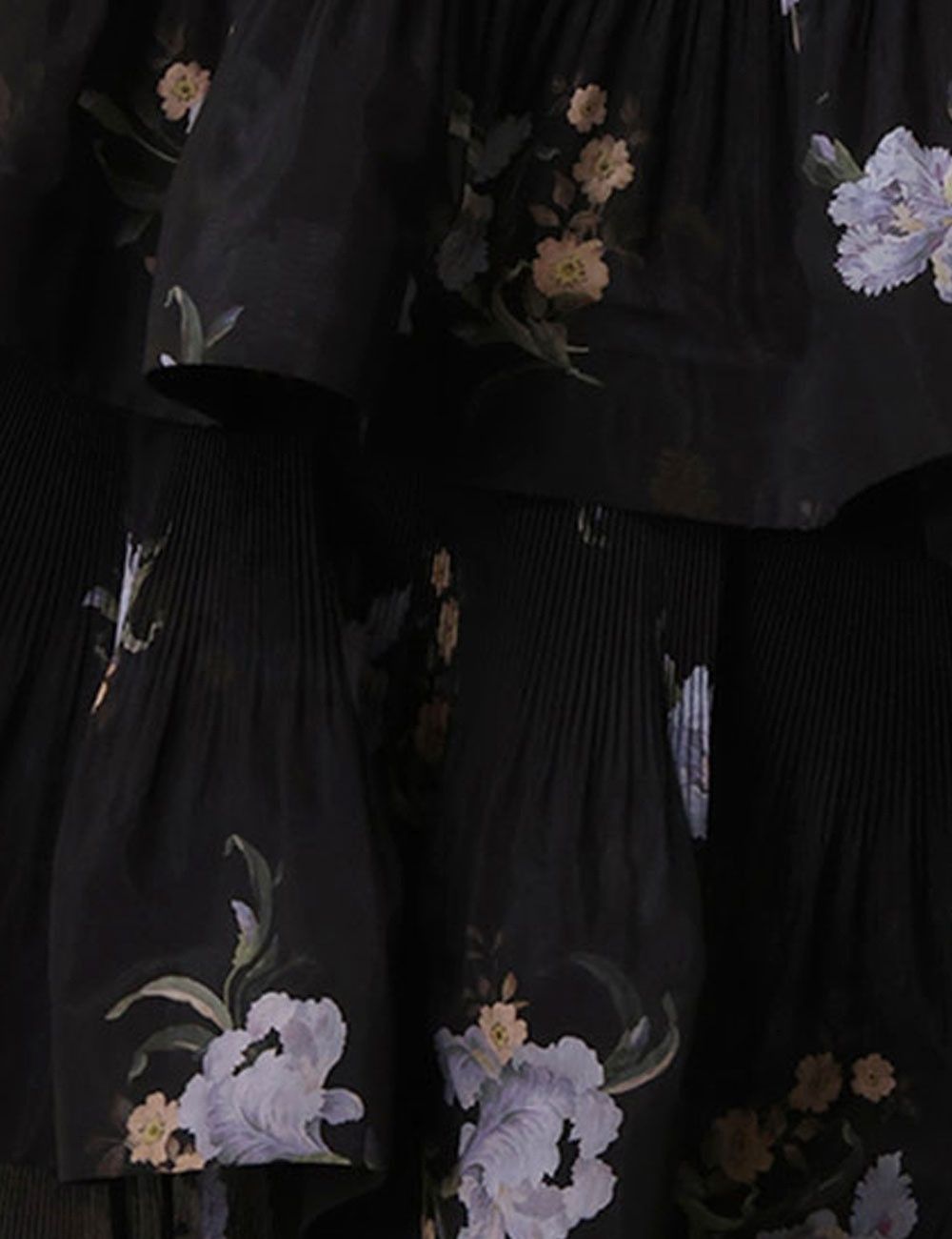 Zimmermann oc11z0825 Pleated Tiered Skirt in Black Size 28" / US 6 / IT 42 - 6 Thumbnail