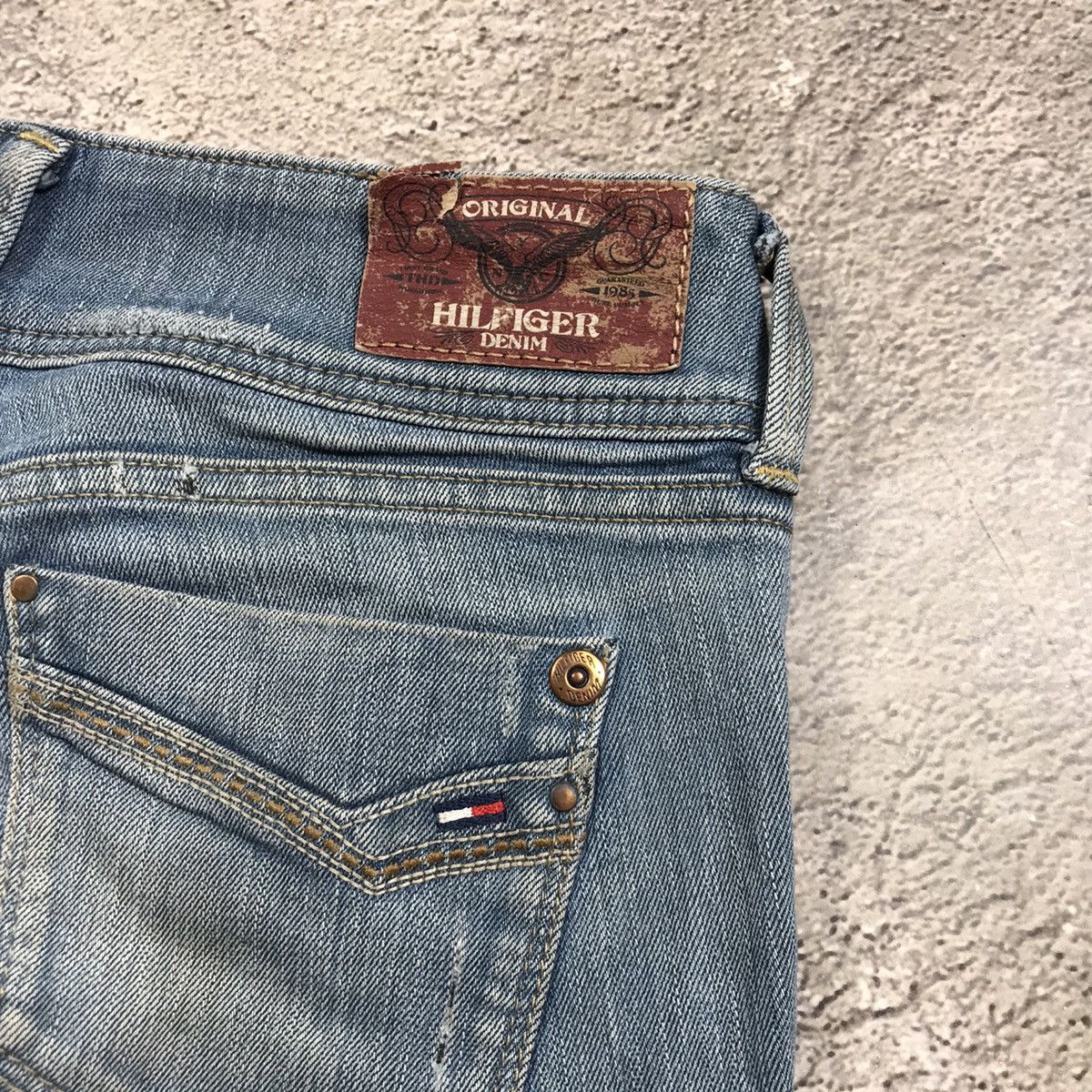 Vintage Vintage 90s Baggy Wide Leg Distressed Jeans Grunge Y2K 27 Size 27" / US 4 / IT 40 - 7 Thumbnail